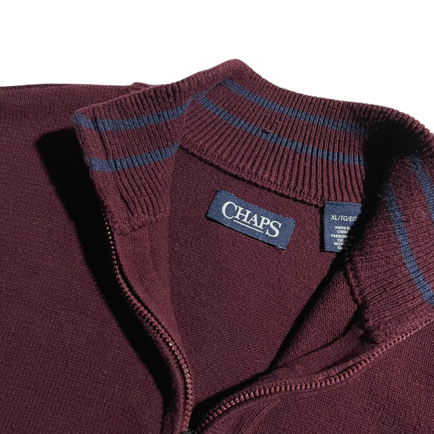 【USED】Chaps Half Zip Sweater