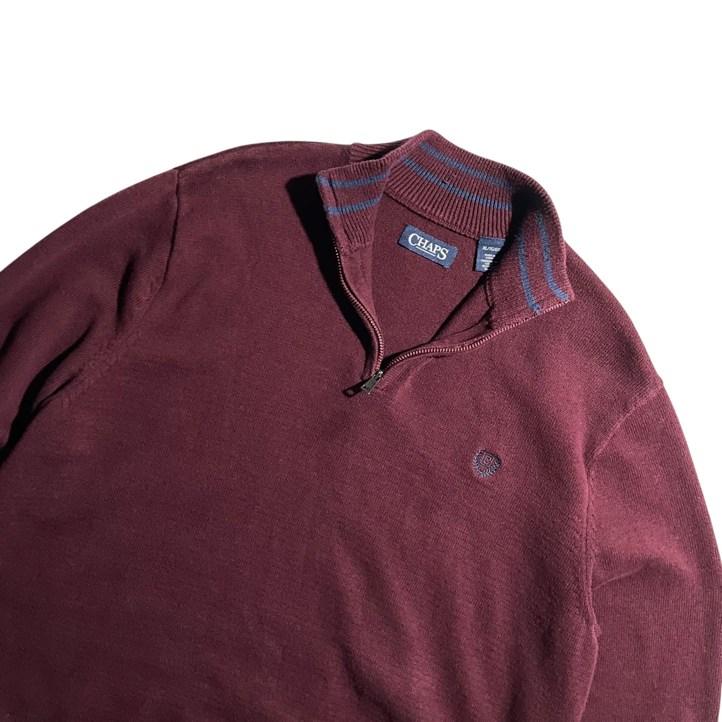【USED】Chaps Half Zip Sweater