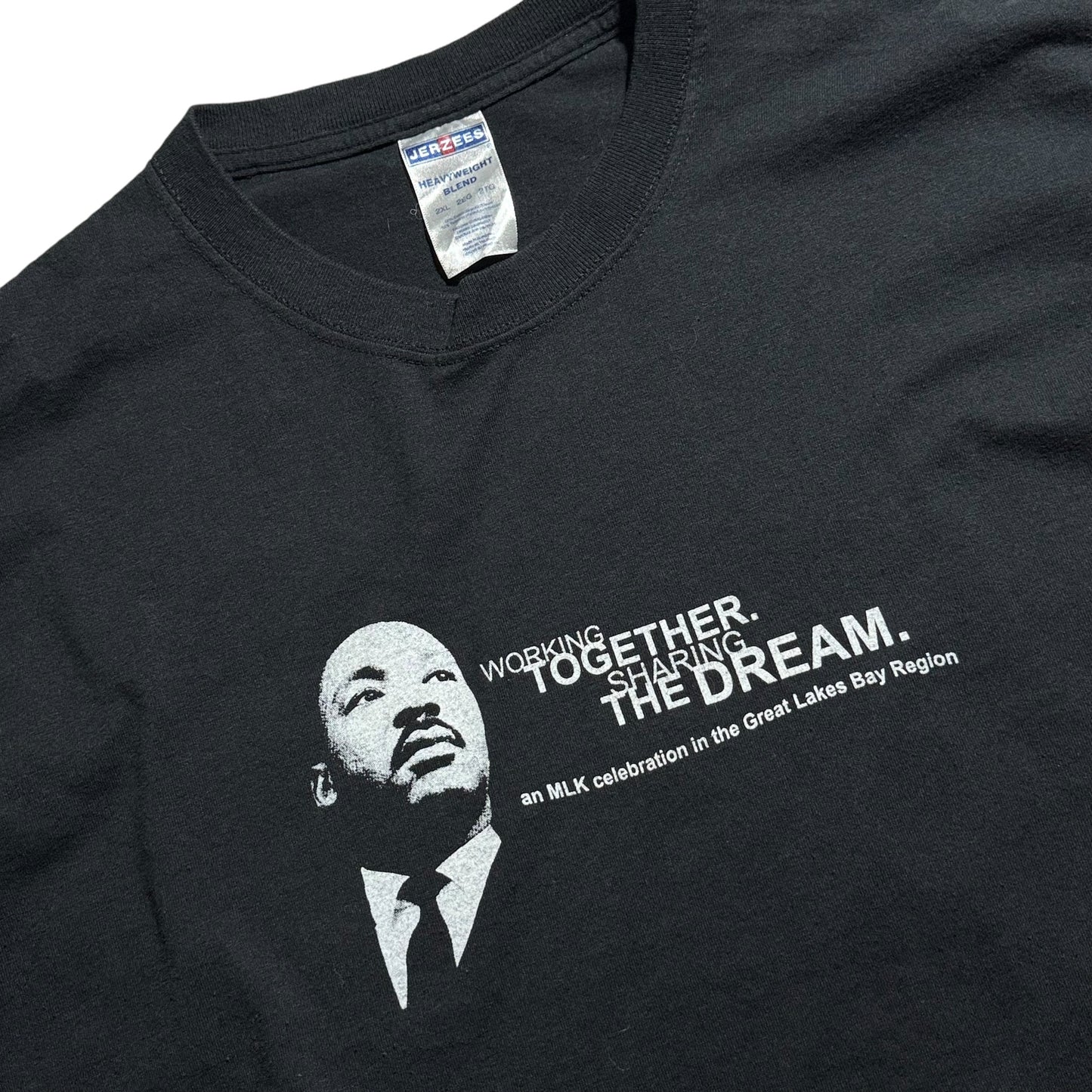 【USED】Jerzees ジャージーズ Martin Luther King, Jr S/SL Tee キング牧師 RMK記念式典 ブラック 2XL