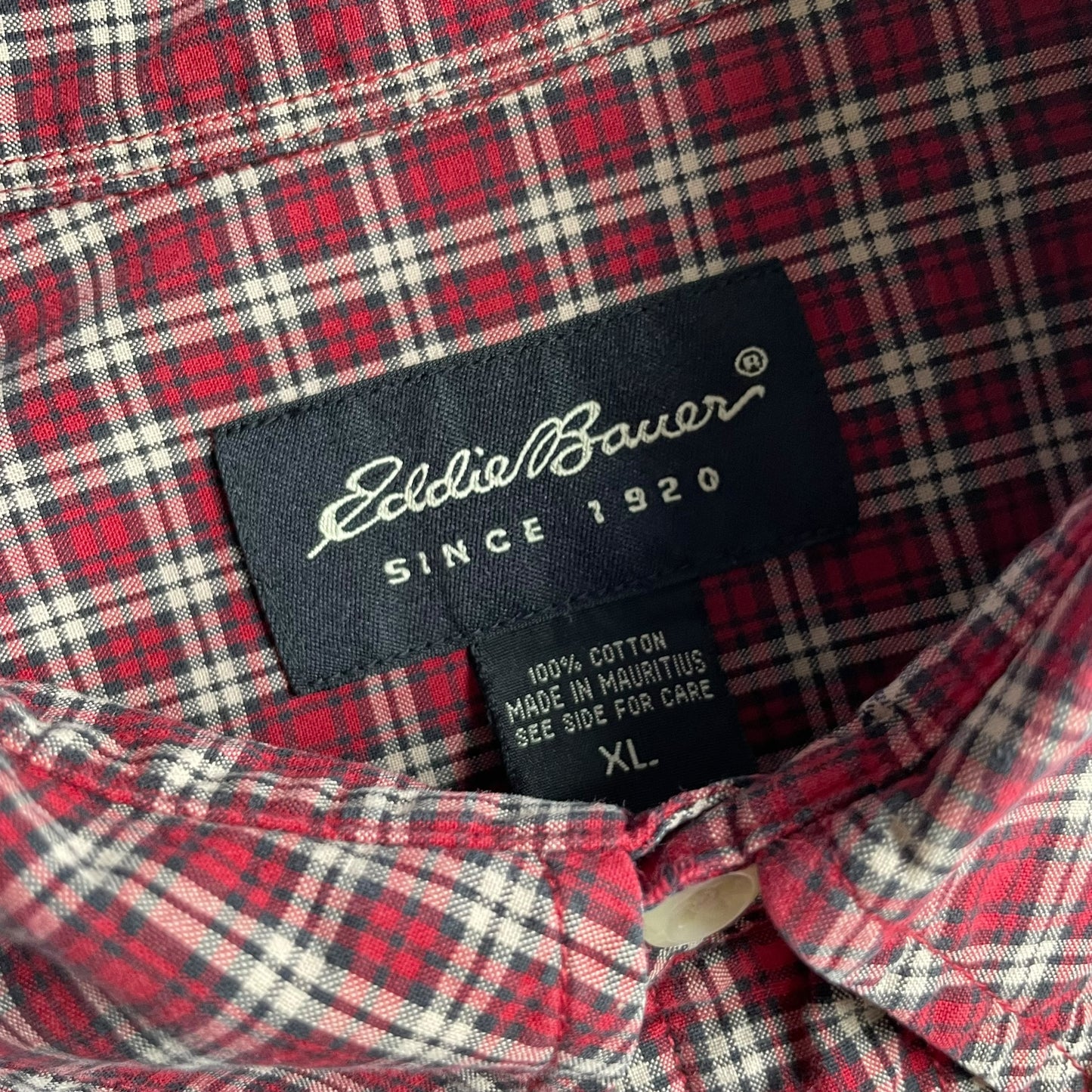 Eddie Bauer Check L/SL Cotton BD Shirt