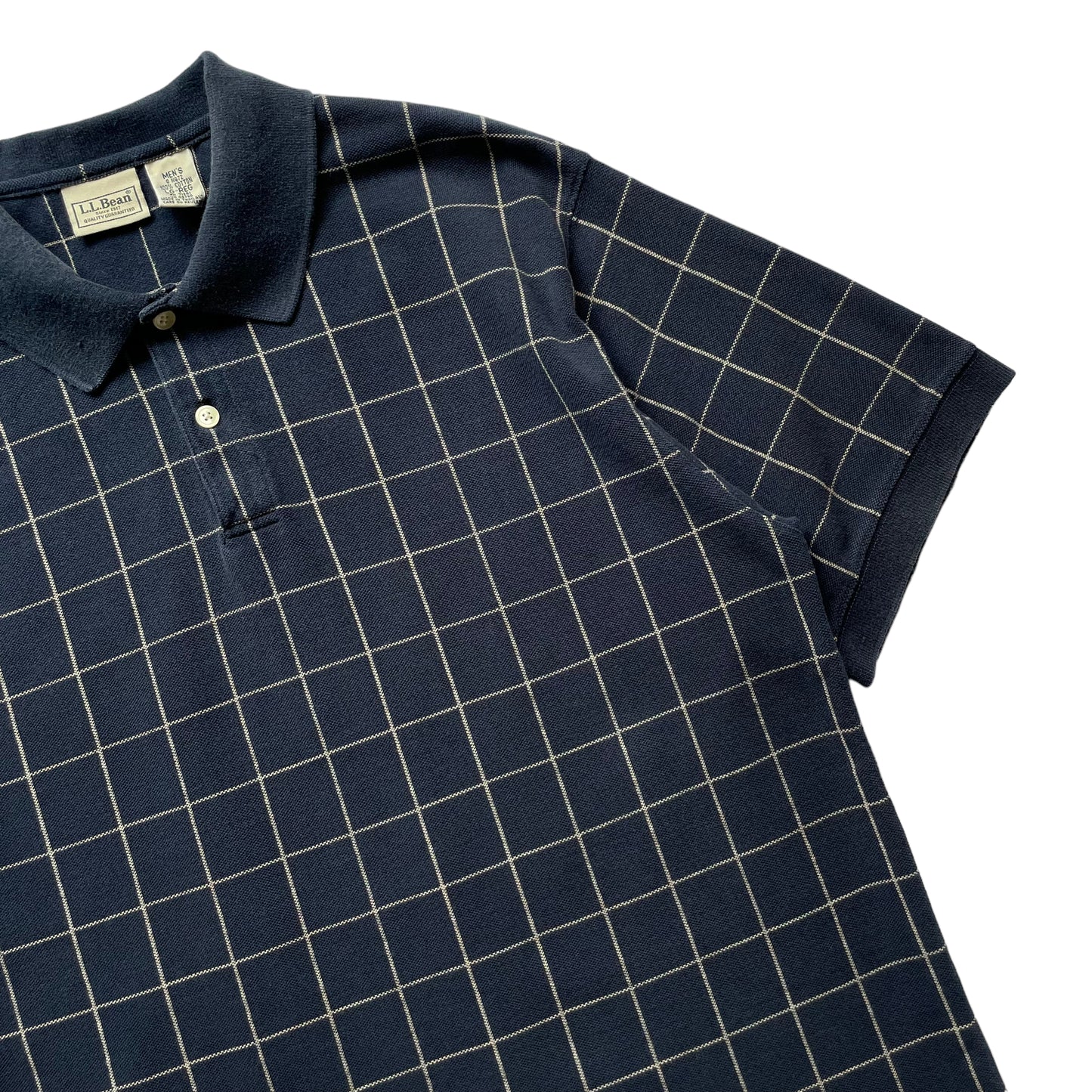 L.L. Bean Window Pen Check S/SL Polo Shirt