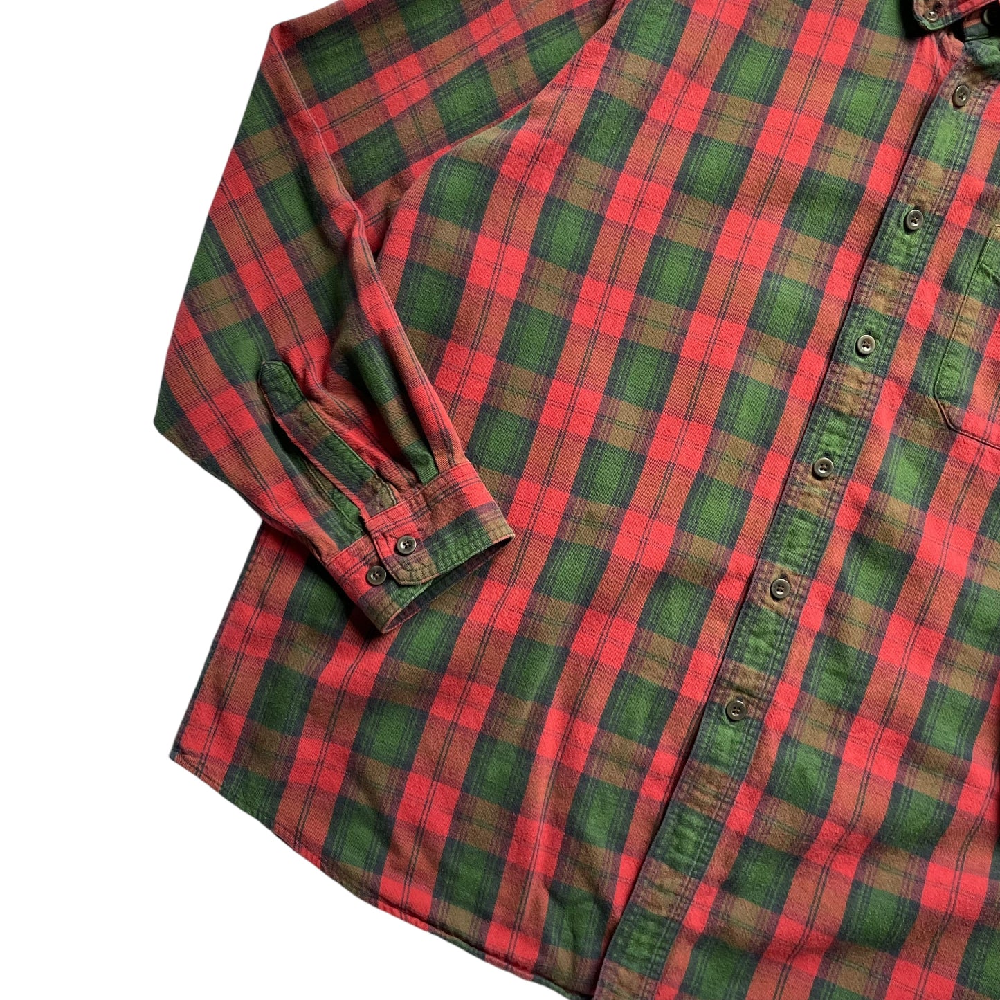 L.L. Bean Cotton Check L/SL Flannel BD Shirt