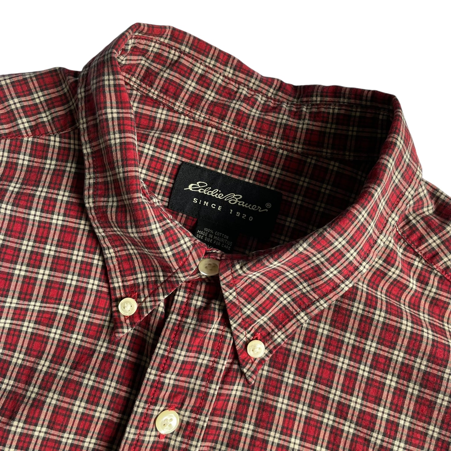 Eddie Bauer Check L/SL Cotton BD Shirt