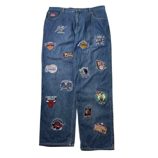 【USED】UNK NBA Logo Patch Baggy Jeans