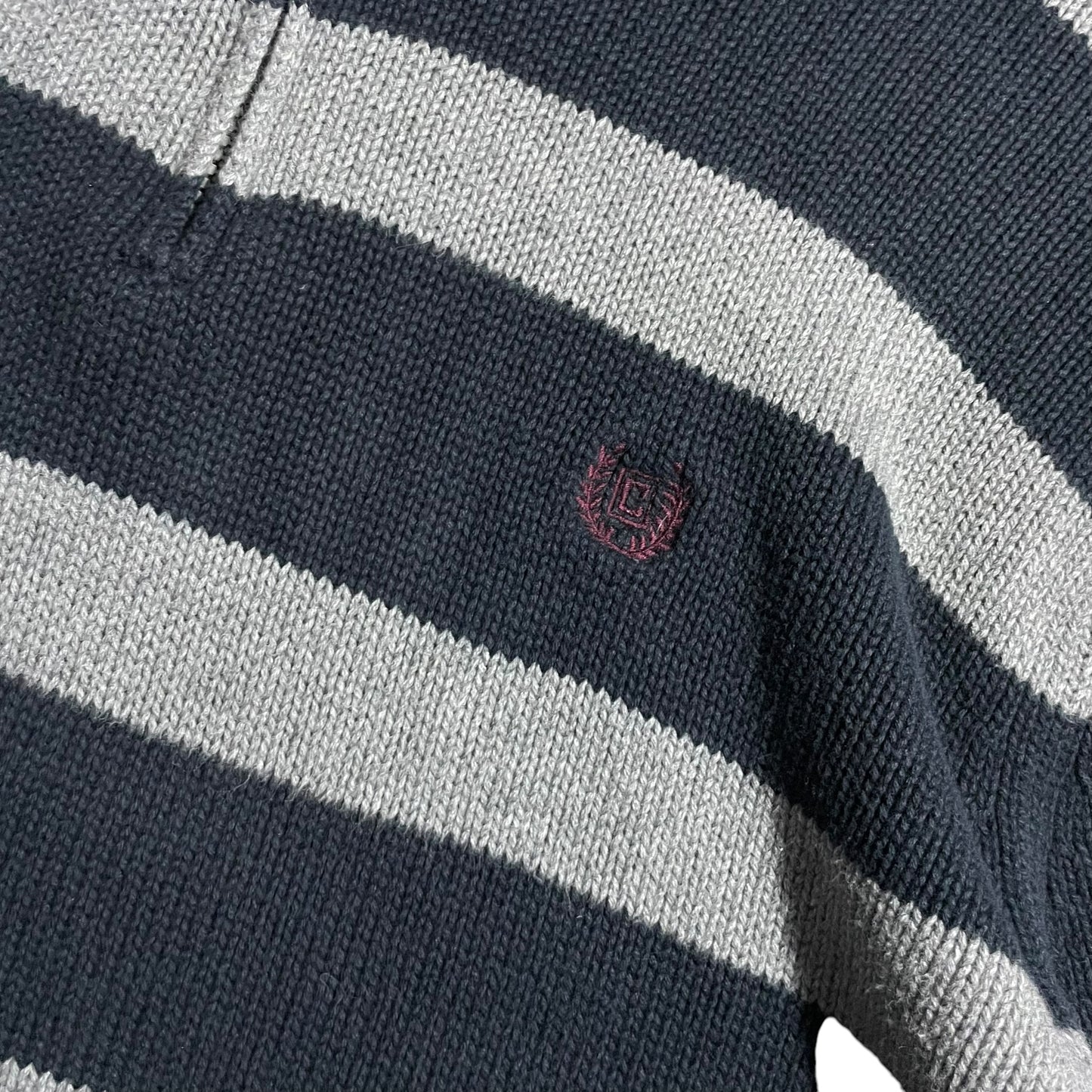 【USED】Chaps Half Zip Border Sweater