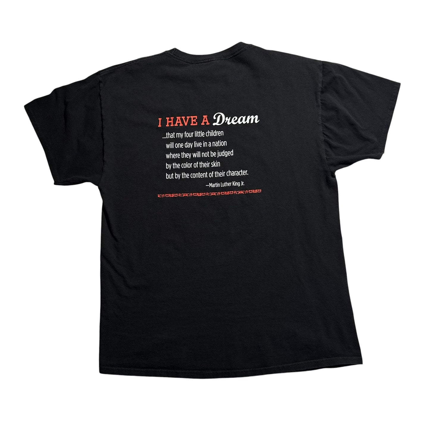 【USED】Mertin Luther King Jr S/SL Tee キング牧師 半袖Tシャツ 黒 Hanes