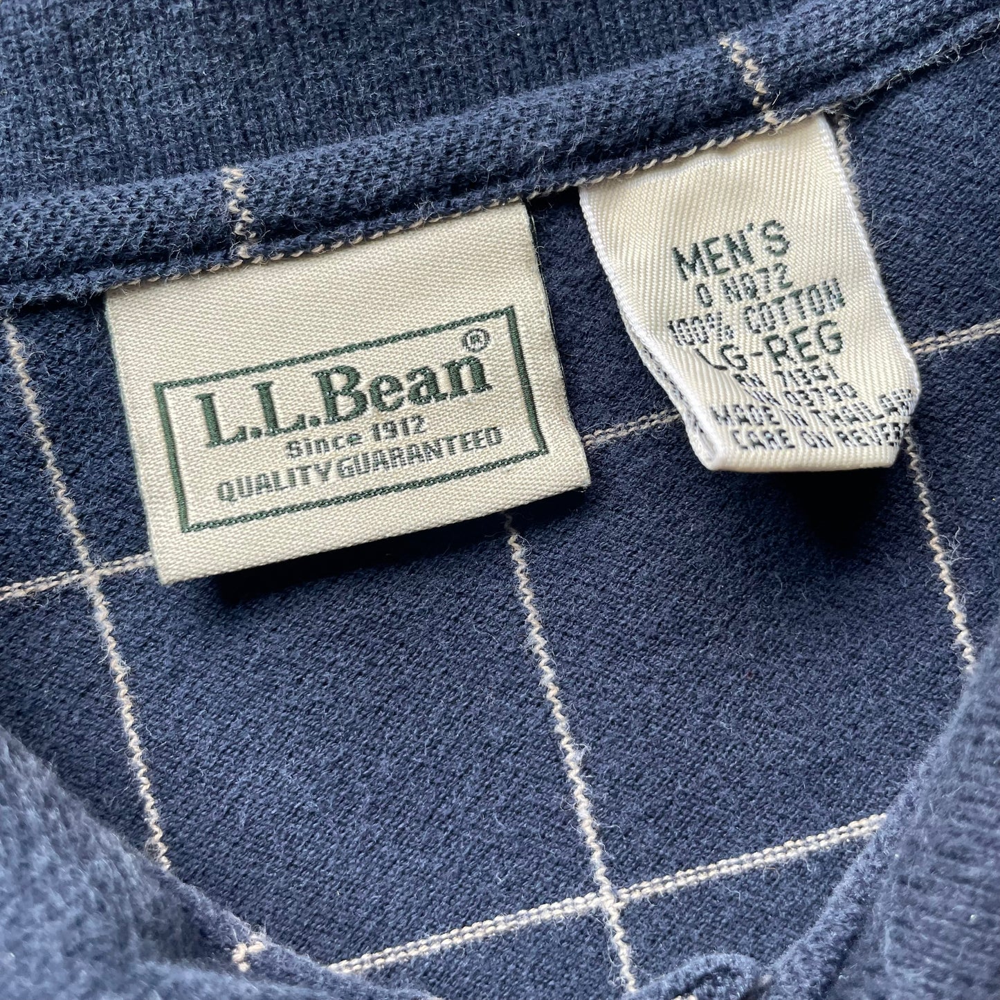 L.L. Bean Window Pen Check S/SL Polo Shirt