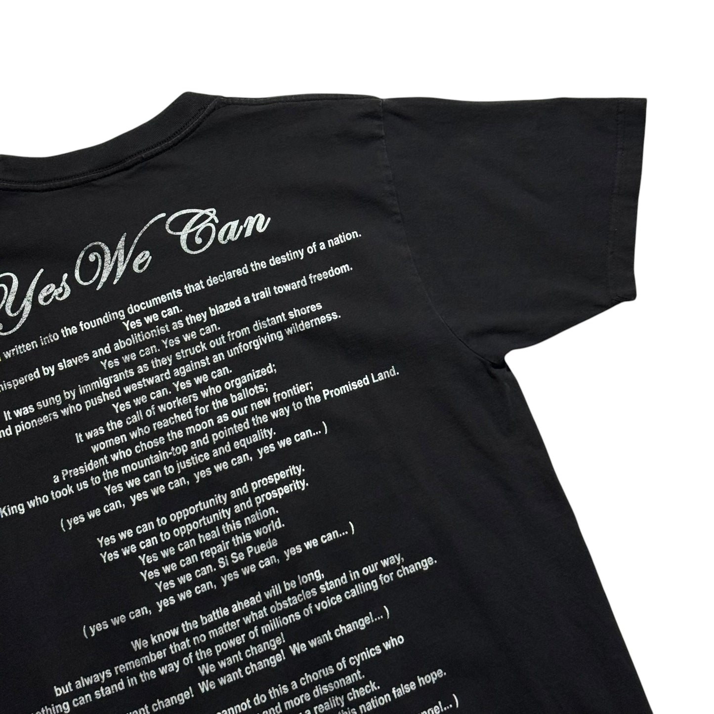 【USED】SCHOOL OF HARD KNOCKS OBAMA S/SL Tee 黒 半袖Tシャツ