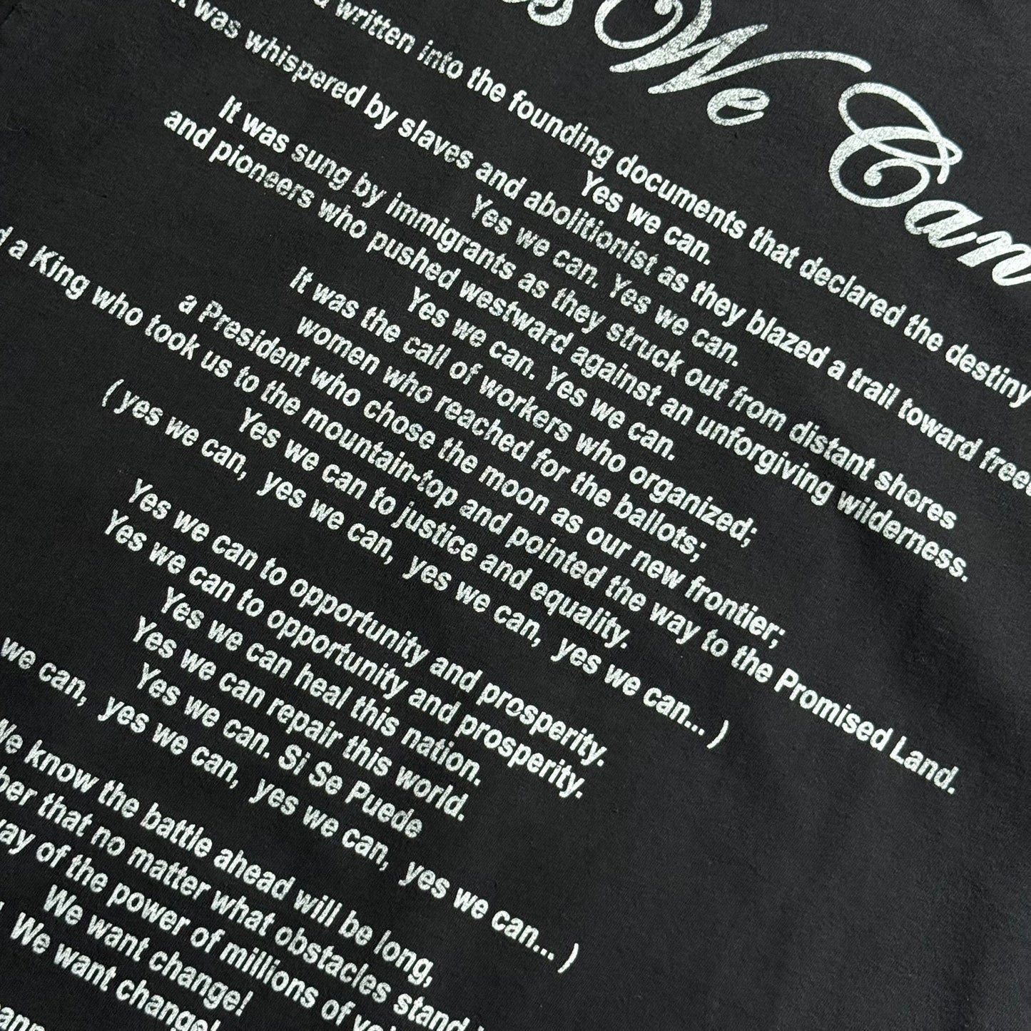 【USED】SCHOOL OF HARD KNOCKS OBAMA S/SL Tee 黒 半袖Tシャツ