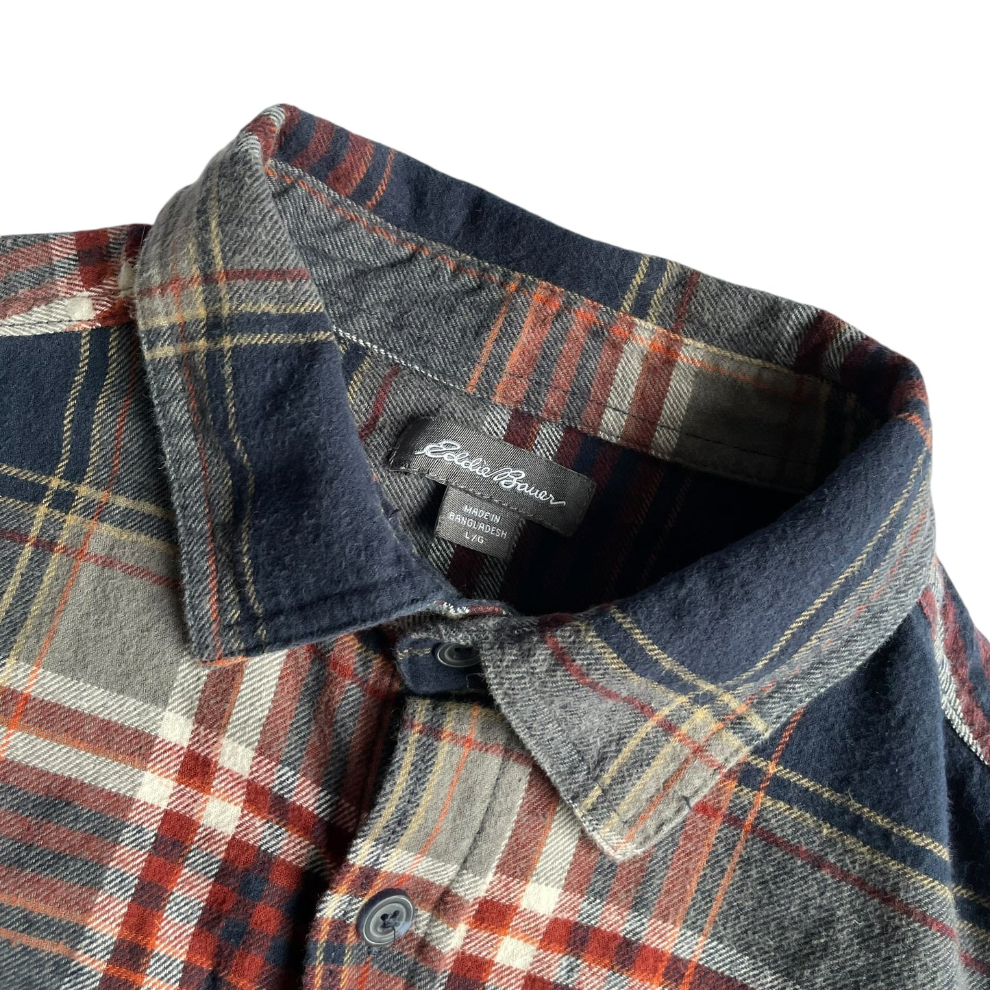 Eddie Bauer Cotton Check L/SL Flannel Shirt