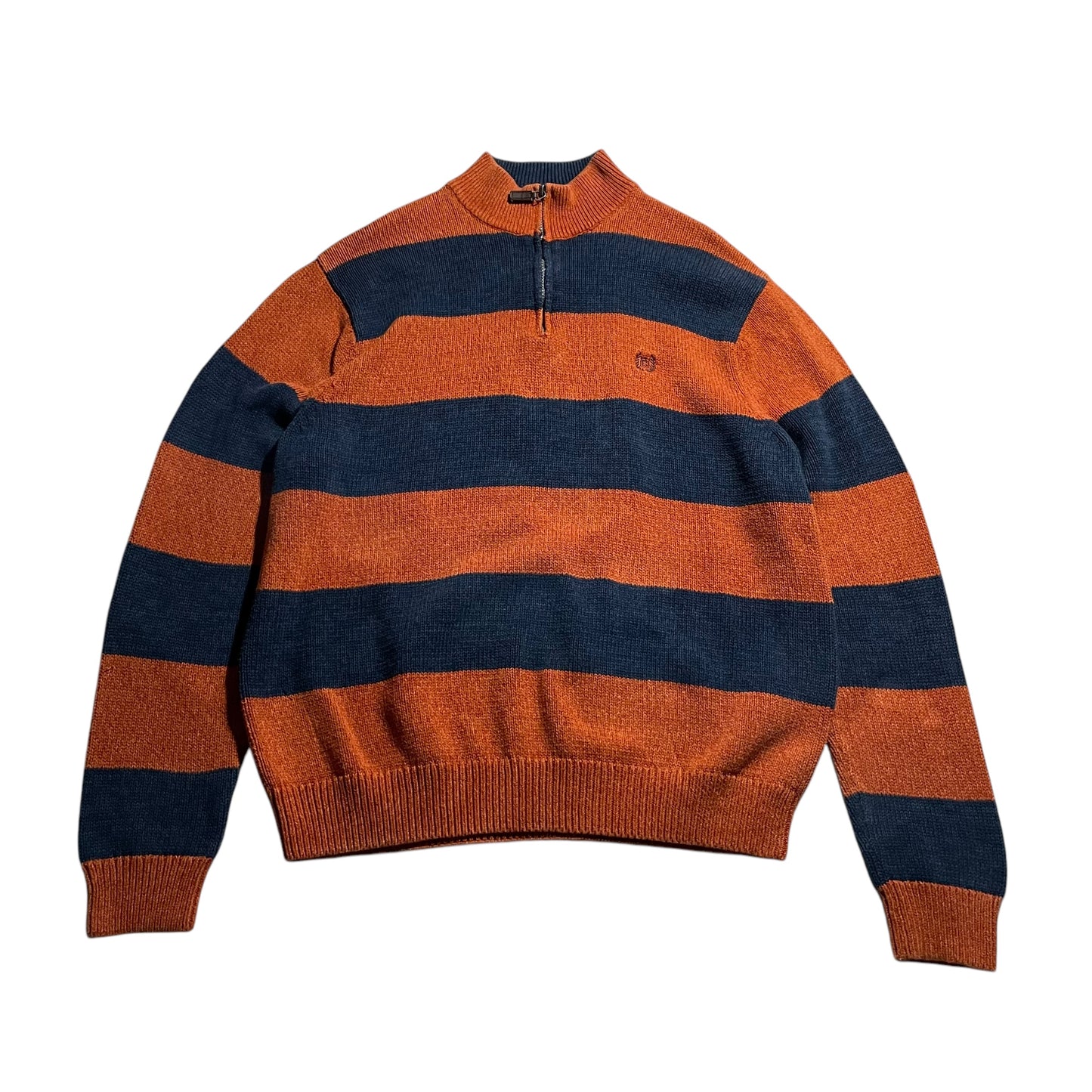 【USED】Chaps Half Zip Border Sweater