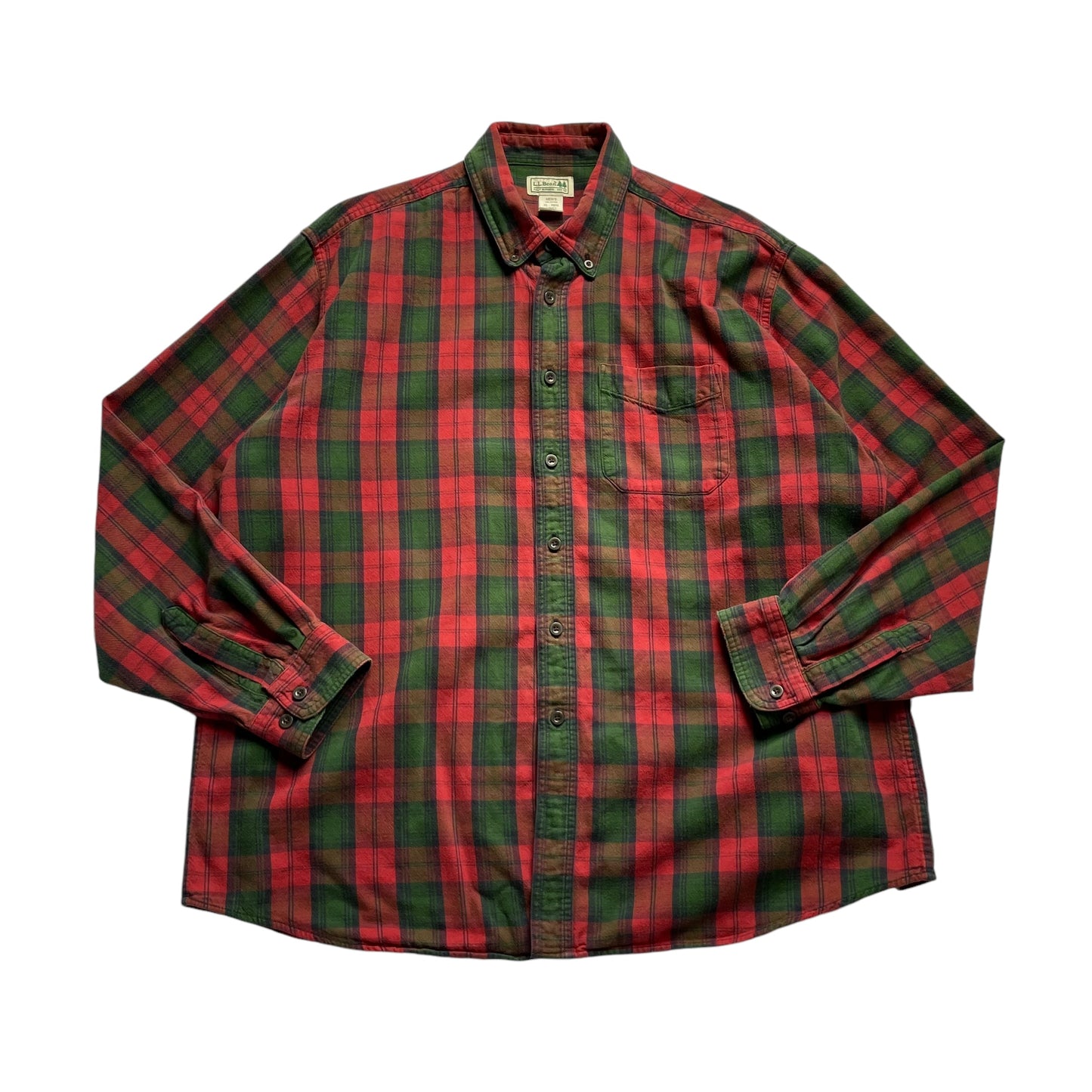 L.L. Bean Cotton Check L/SL Flannel BD Shirt