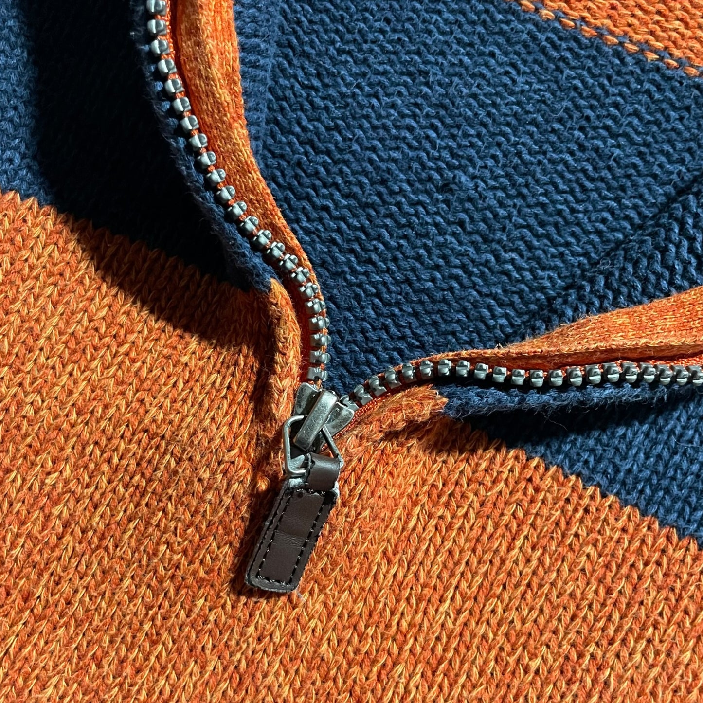 【USED】Chaps Half Zip Border Sweater