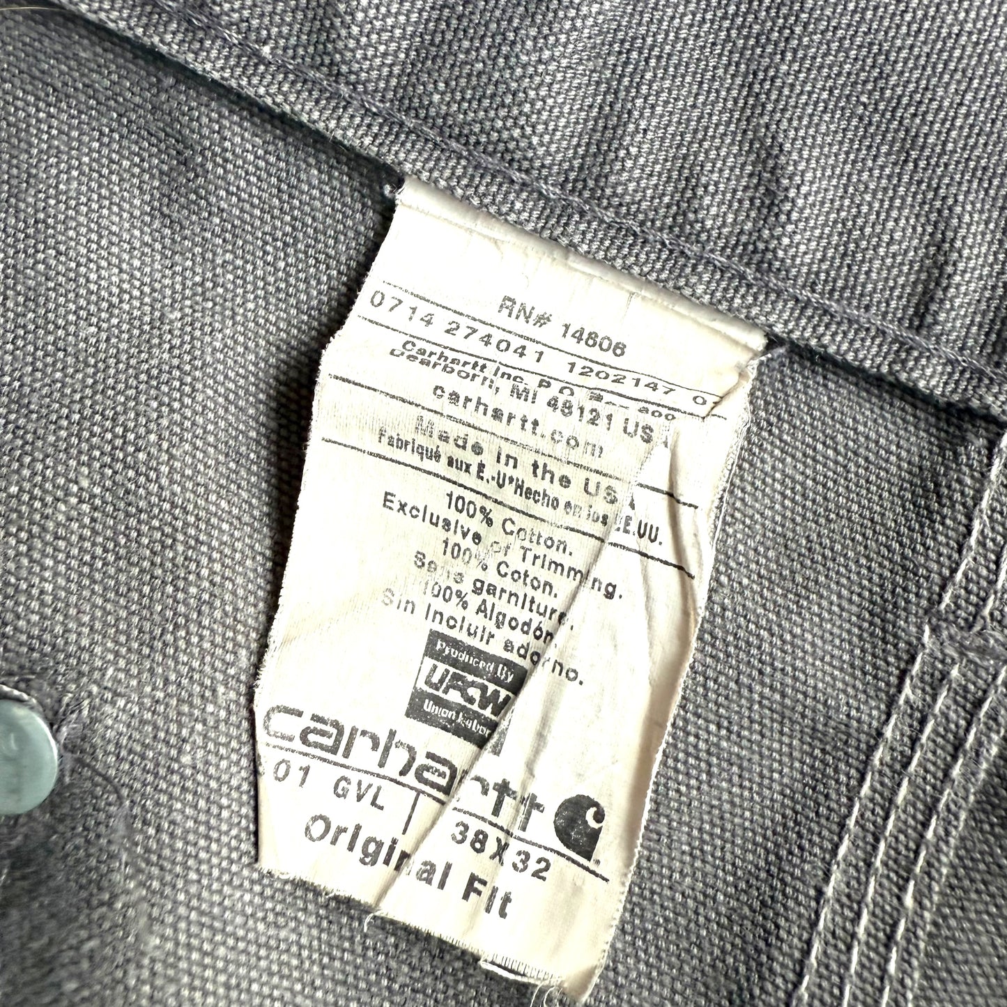 【USED】Carhartt Double Knee Duck Painter Pants Made in USA