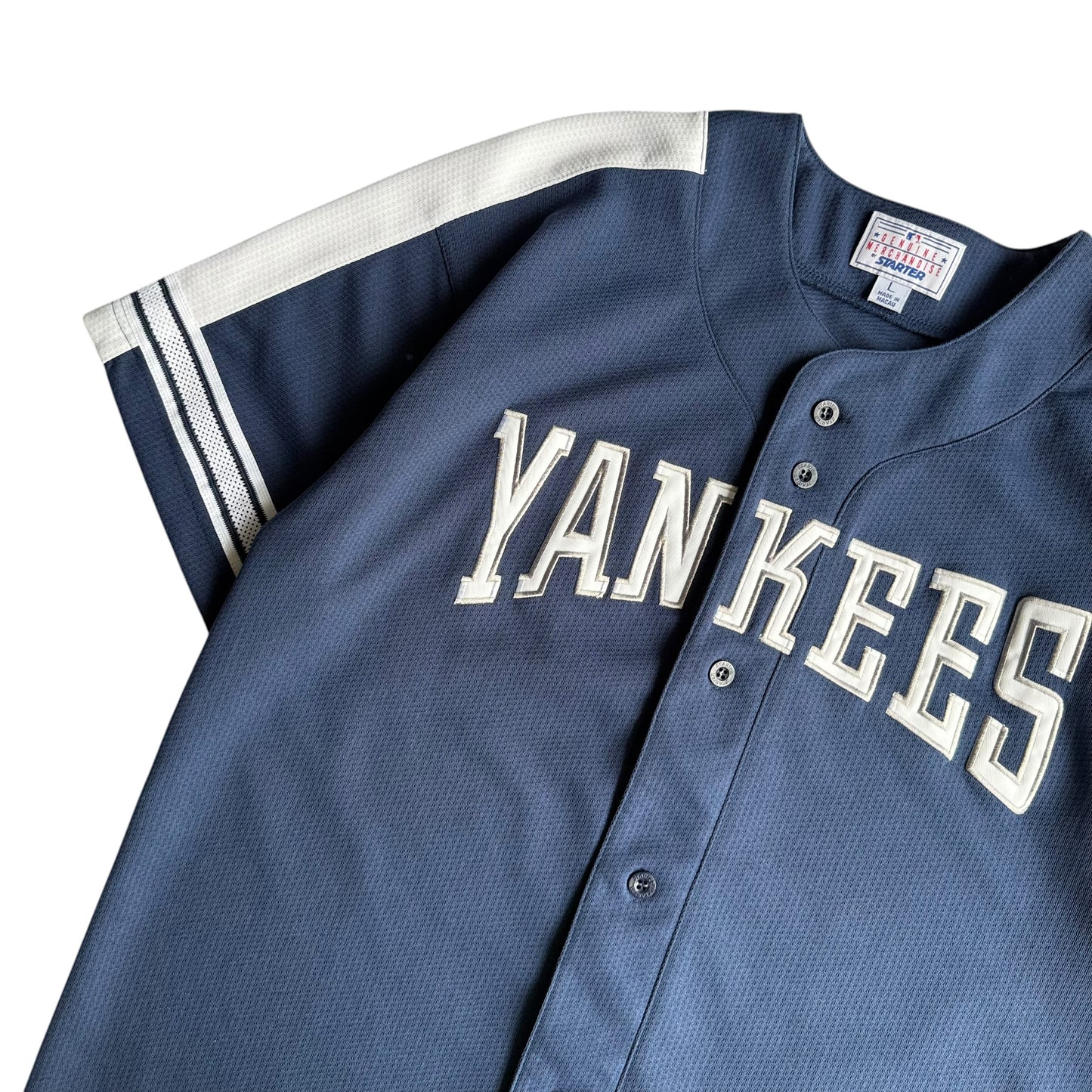【USED】Starter スターター Newyork Yankees ニューヨークヤンキース Baseball Jersey ベースボールシャツ Lサイズ
