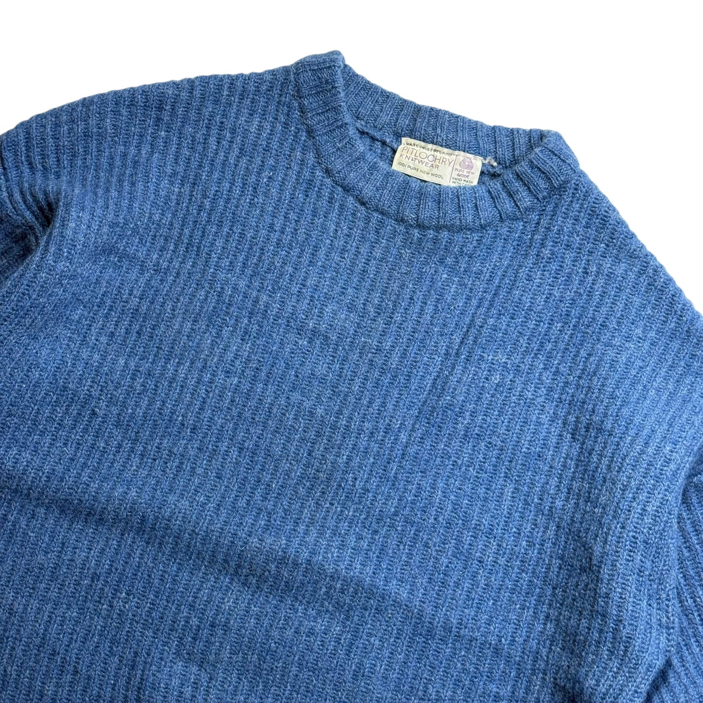 【USED】Pitrochry Crewneck  Wool Sweater Made in Scotland
