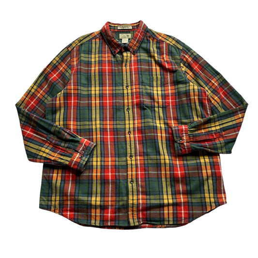 L.L. Bean Multicolor Check L/SL Cotton BD Shirt