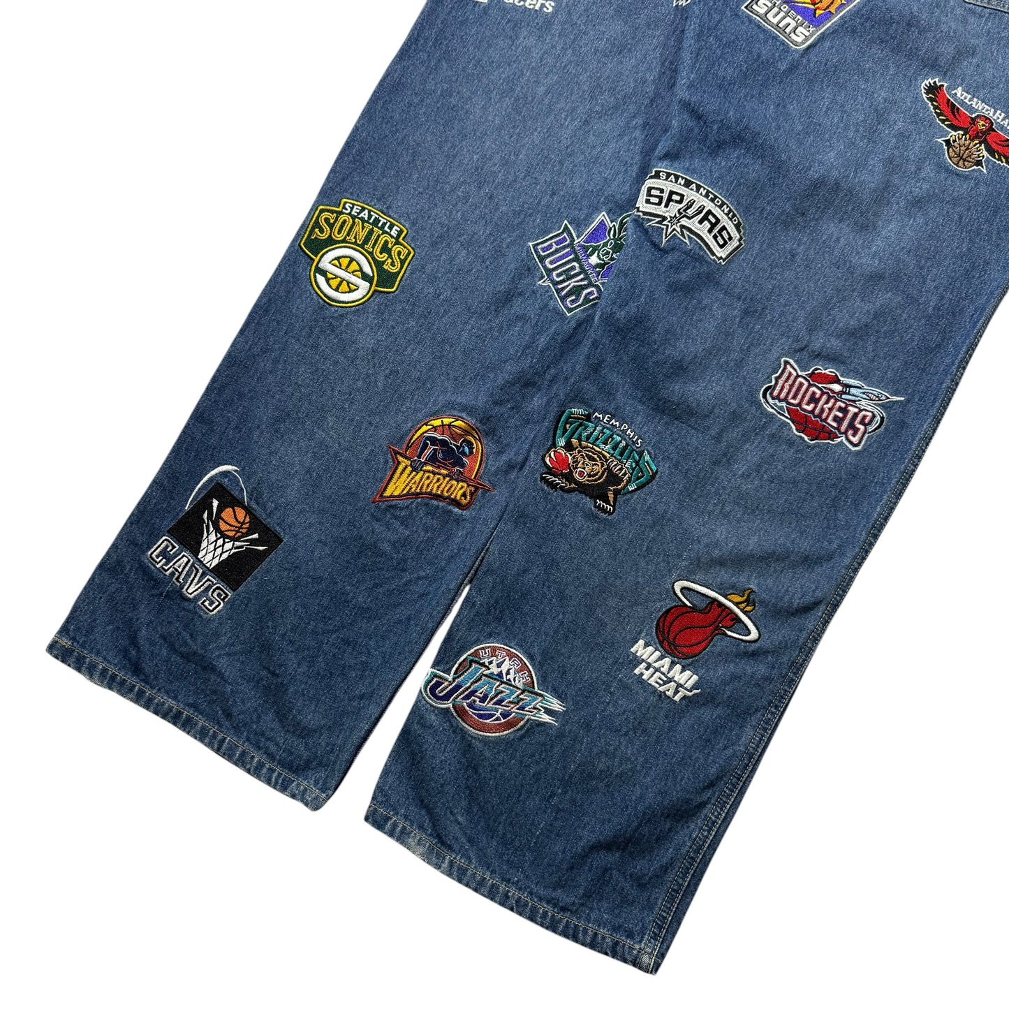 【USED】UNK NBA Logo Patch Baggy Jeans