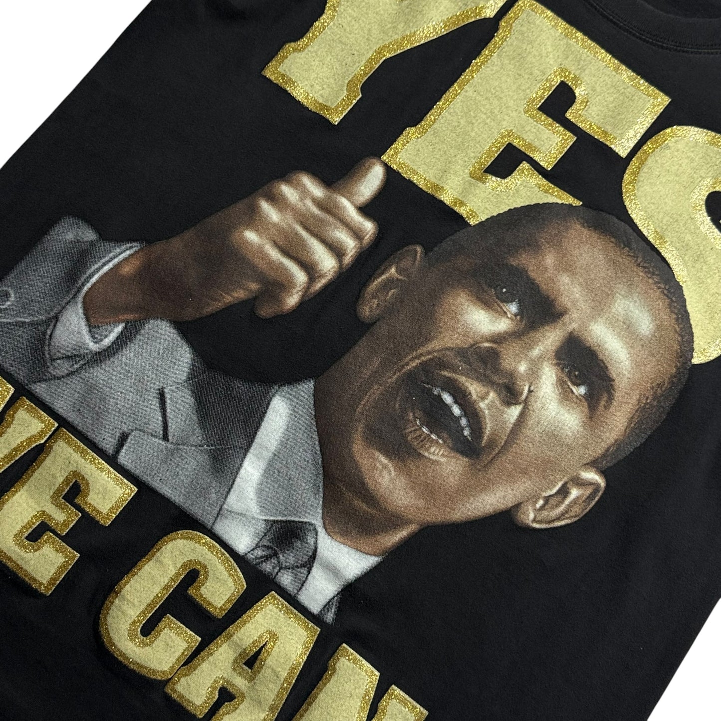 【USED】SCHOOL OF HARD KNOCKS OBAMA S/SL Tee 黒 半袖Tシャツ