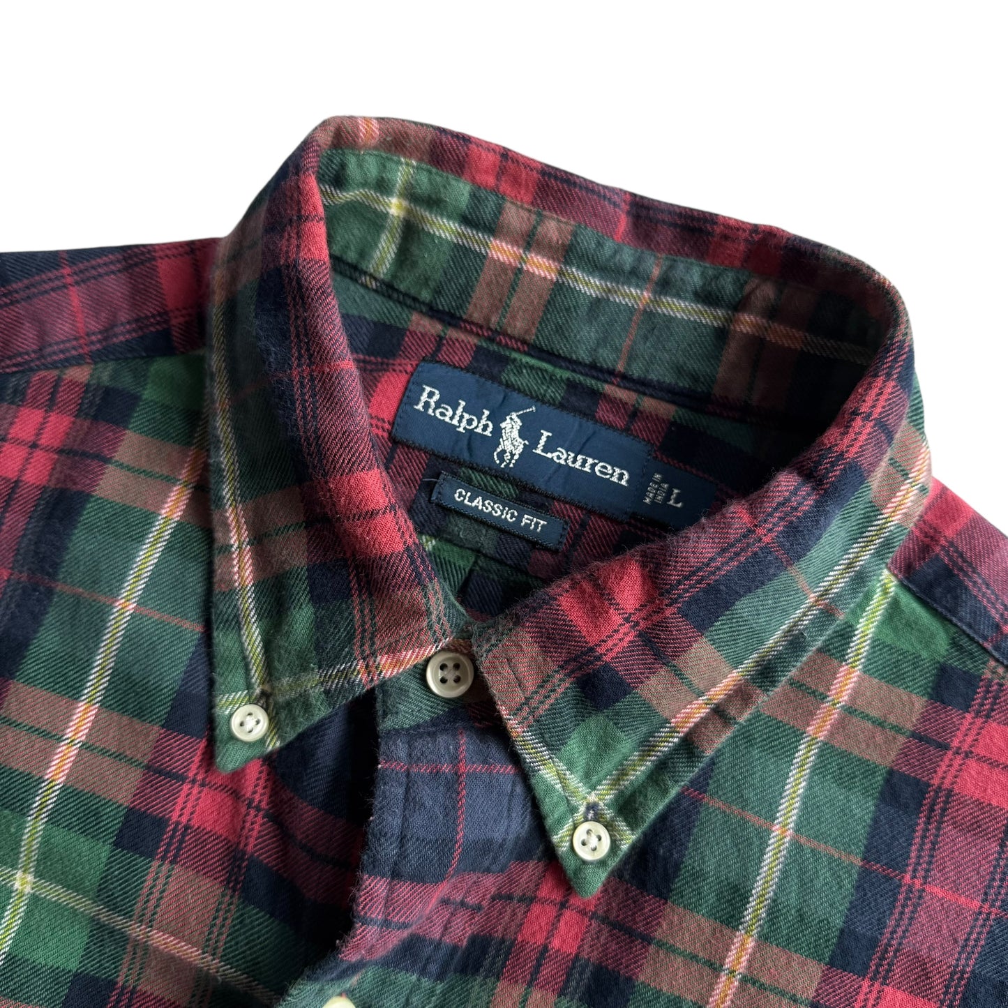 【USED】Ralph Lauren L/SL Check BD Shirt