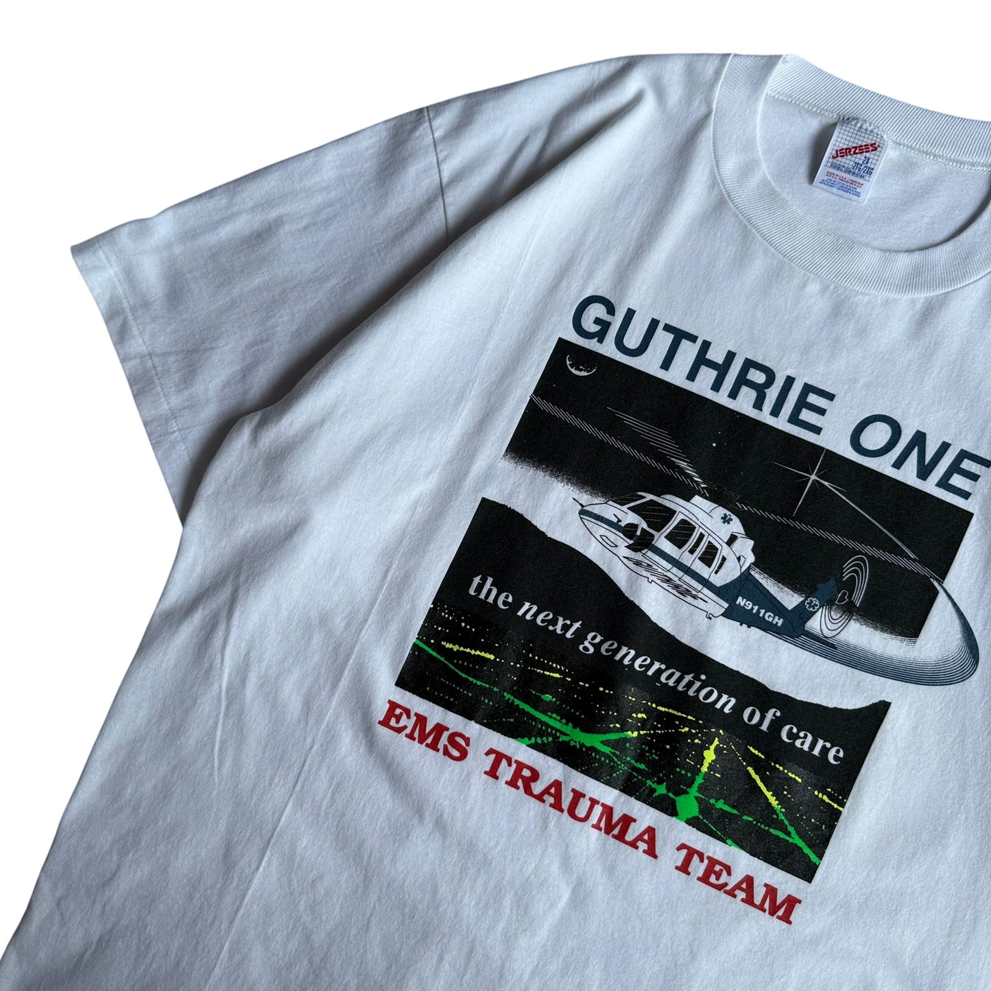 【USED】90s JERZEES ”EMS TRAUMA TEAM” Made in USA S/SL Tee 半袖Tシャツ