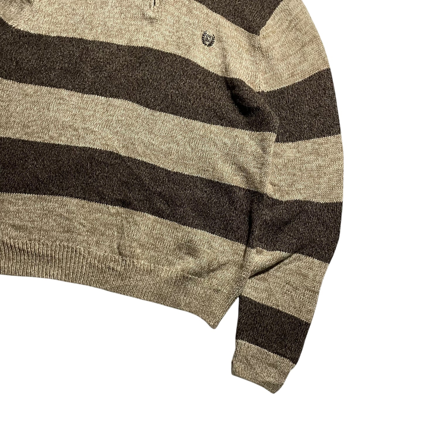 【USED】Chaps Half Zip Border Sweater