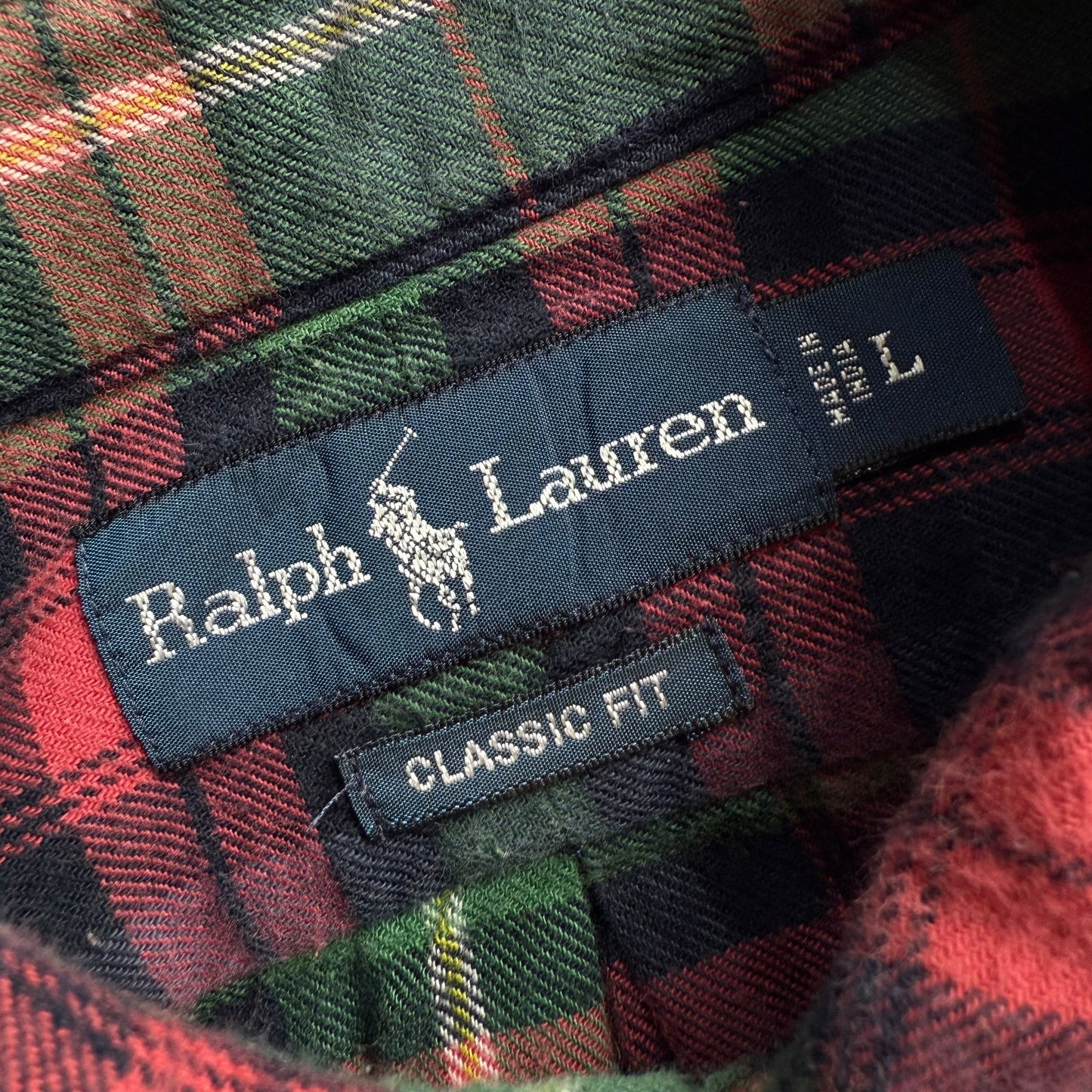 【USED】Ralph Lauren L/SL Check BD Shirt