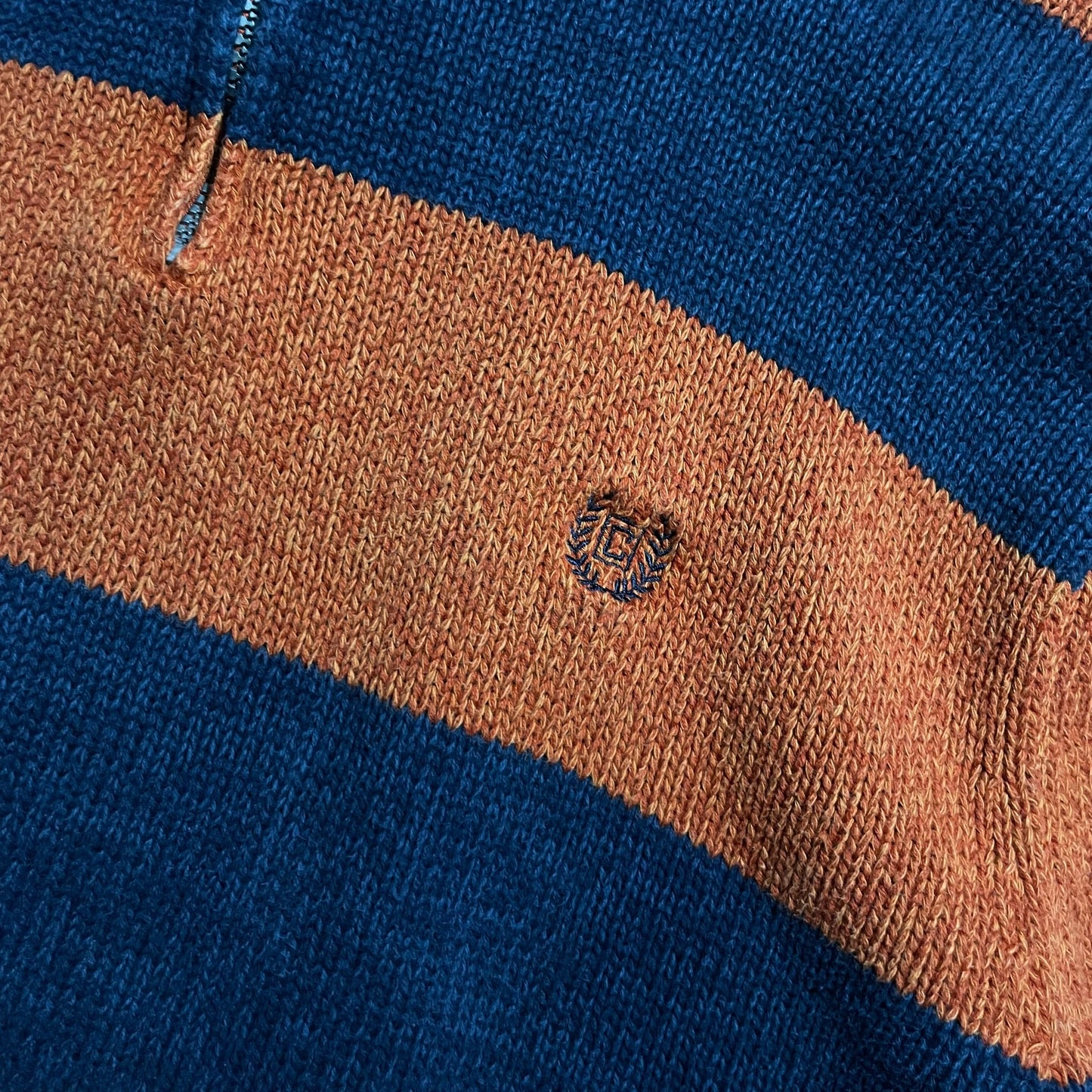 【USED】Chaps Half Zip Border Sweater