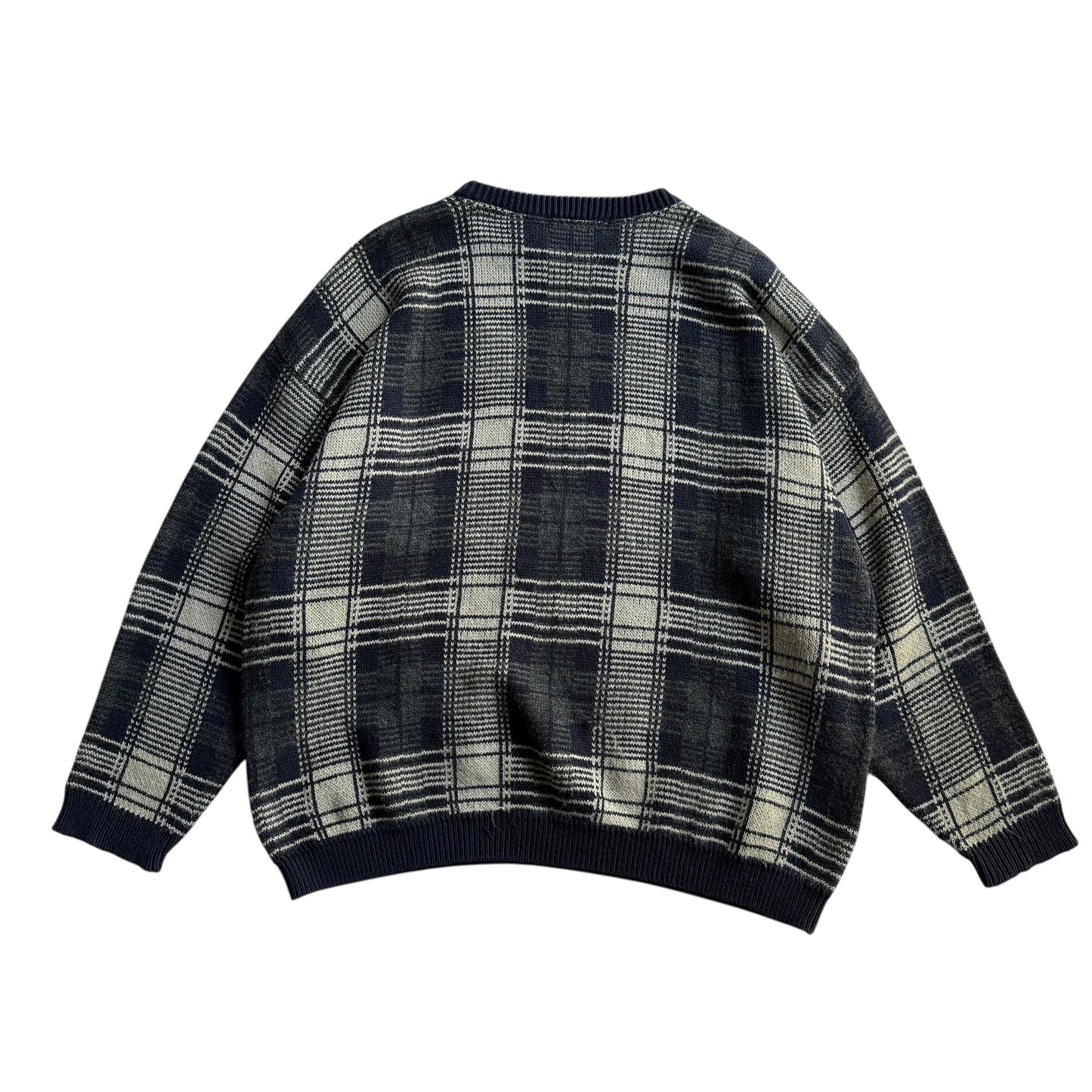 【USED】Van Heusen Check Pattern Crewneck Sweater
