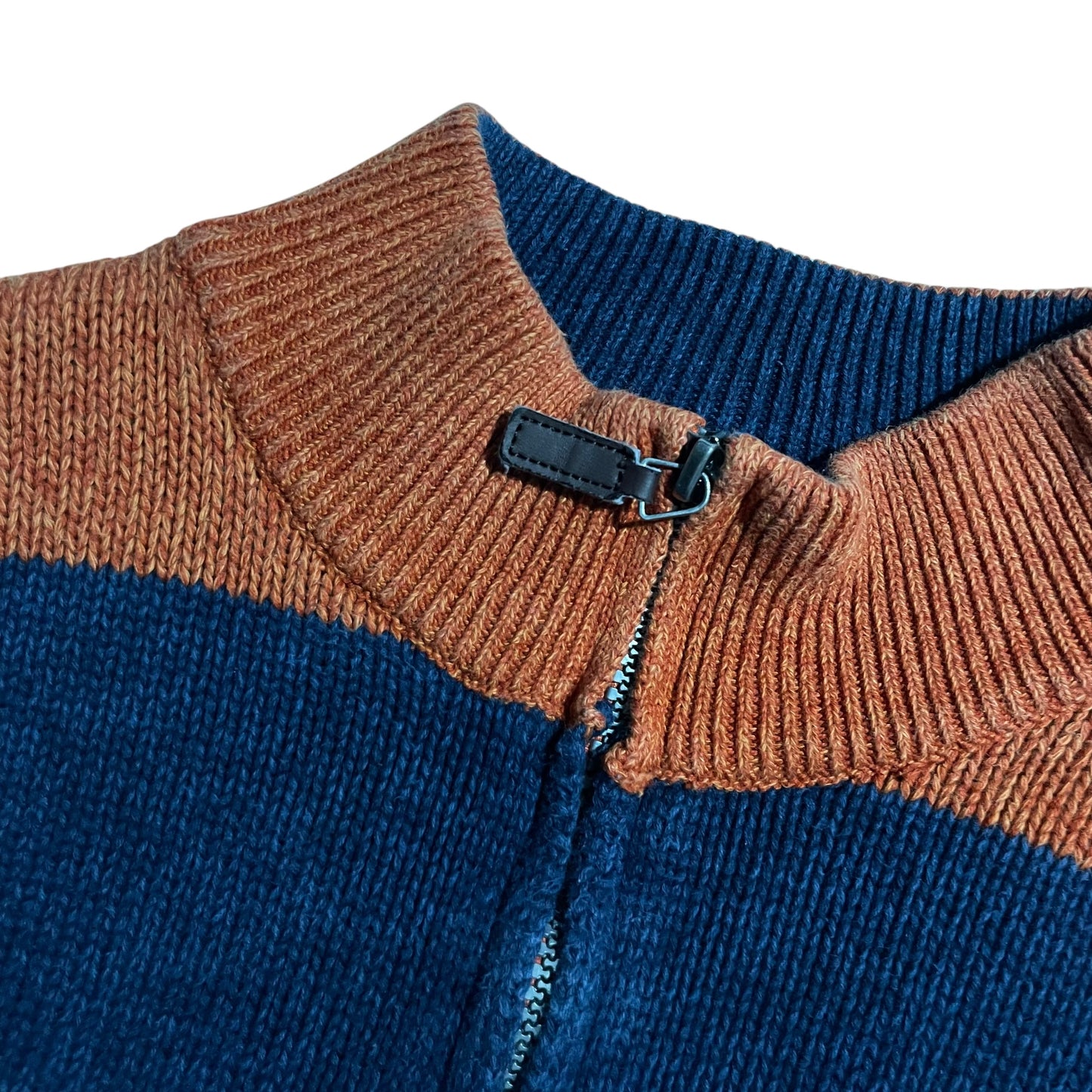 【USED】Chaps Half Zip Border Sweater