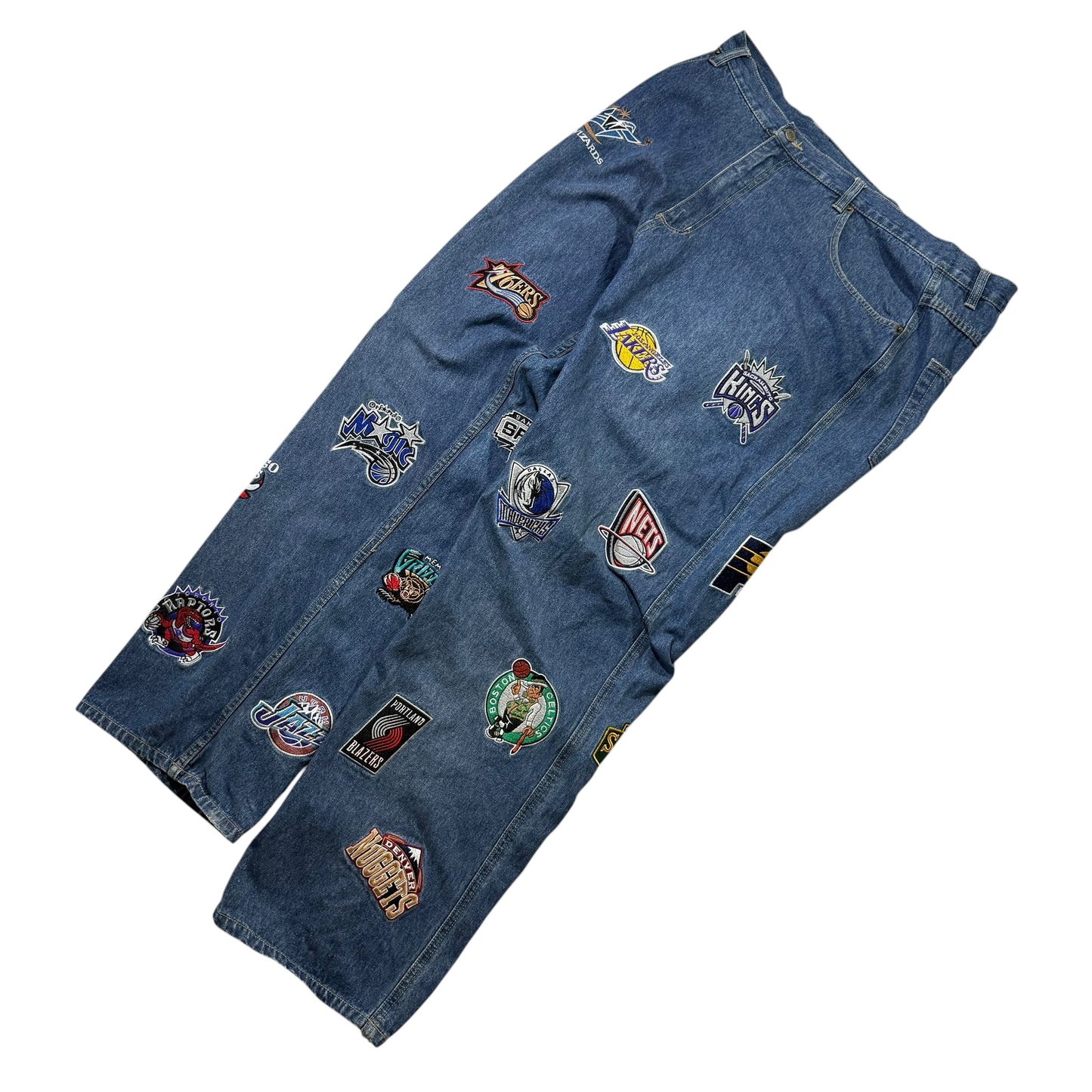 【USED】UNK NBA Logo Patch Baggy Jeans