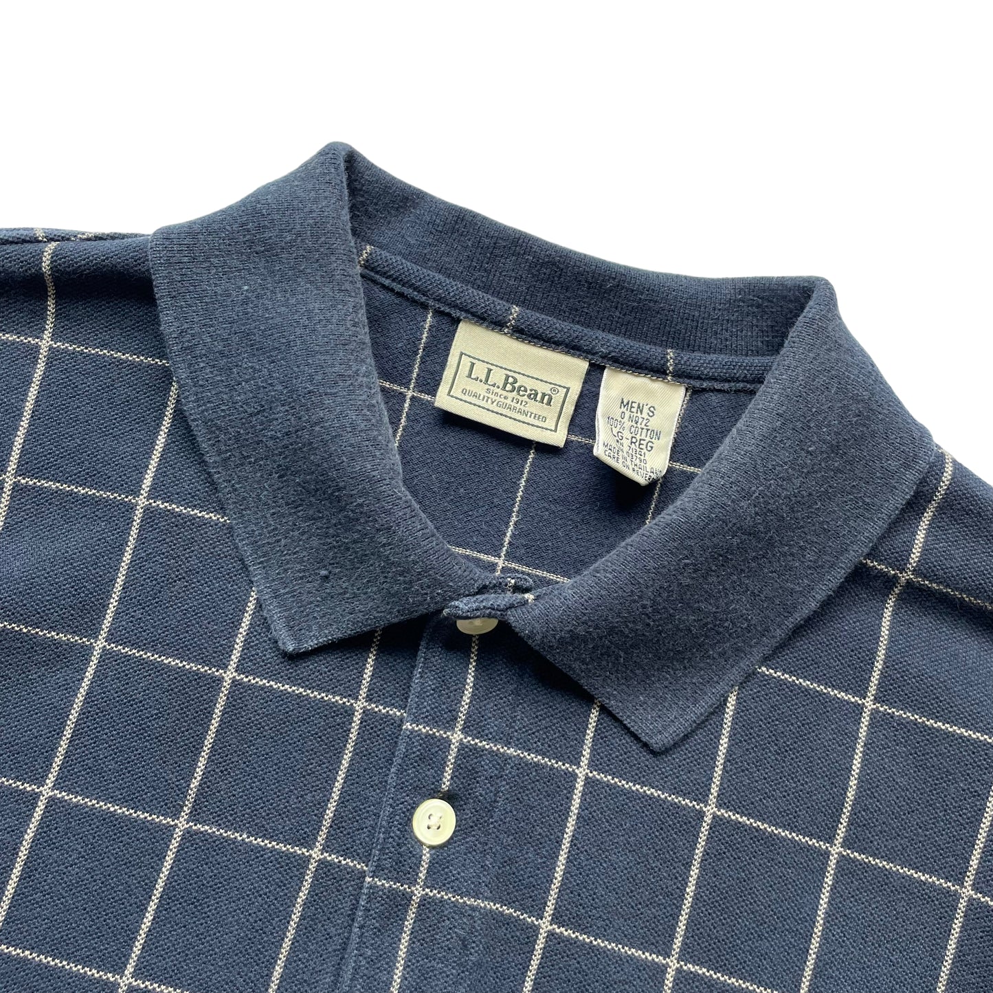 L.L. Bean Window Pen Check S/SL Polo Shirt