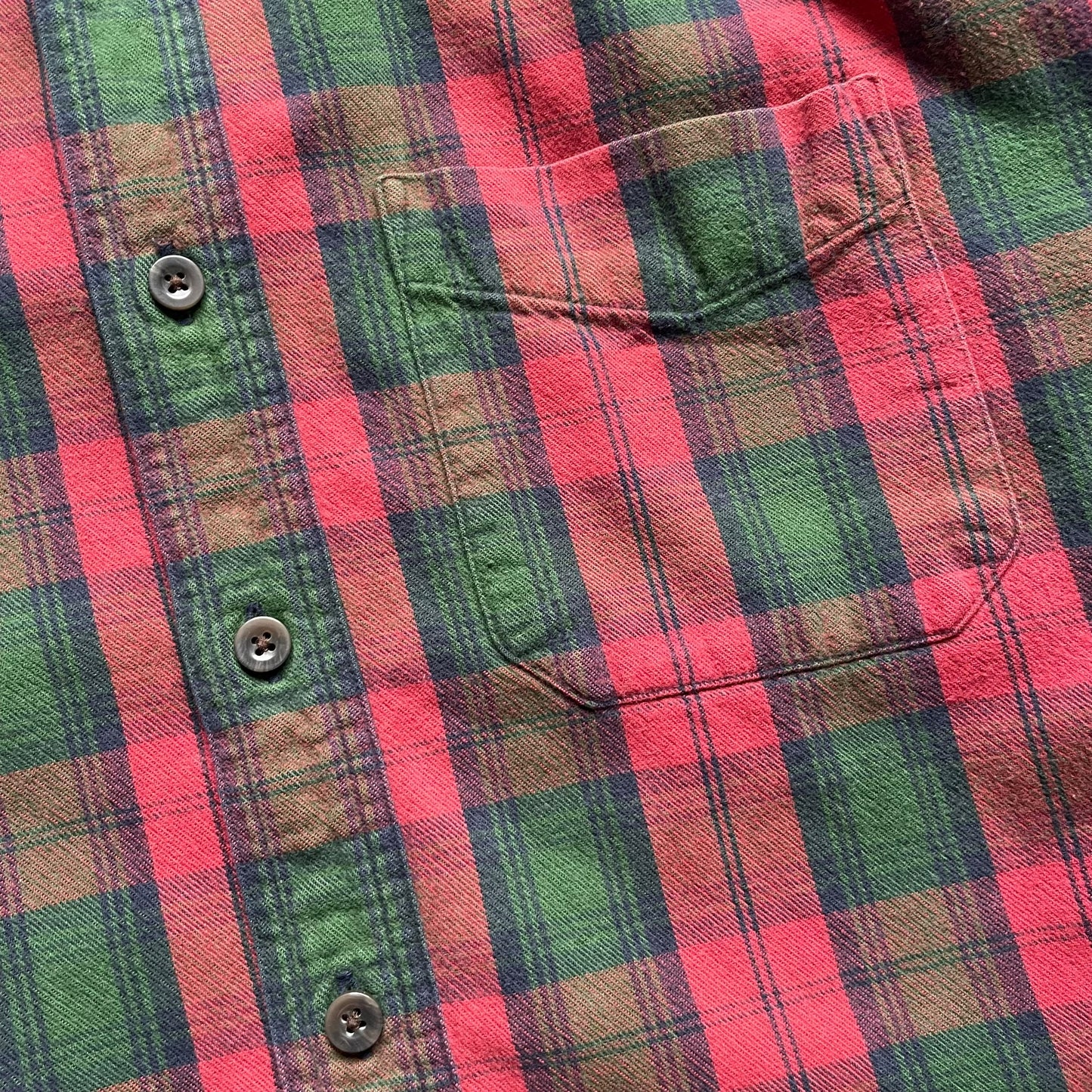 L.L. Bean Cotton Check L/SL Flannel BD Shirt