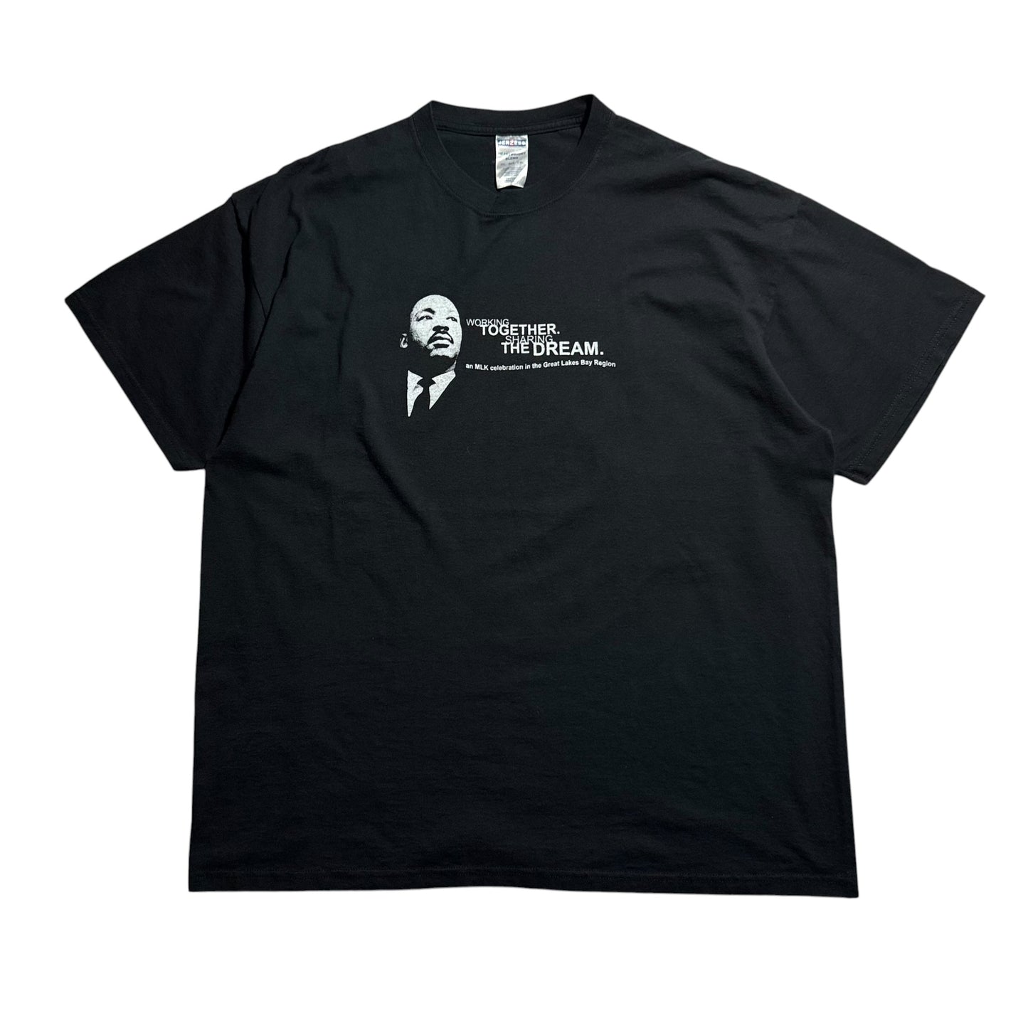 【USED】Jerzees ジャージーズ Martin Luther King, Jr S/SL Tee キング牧師 RMK記念式典 ブラック 2XL