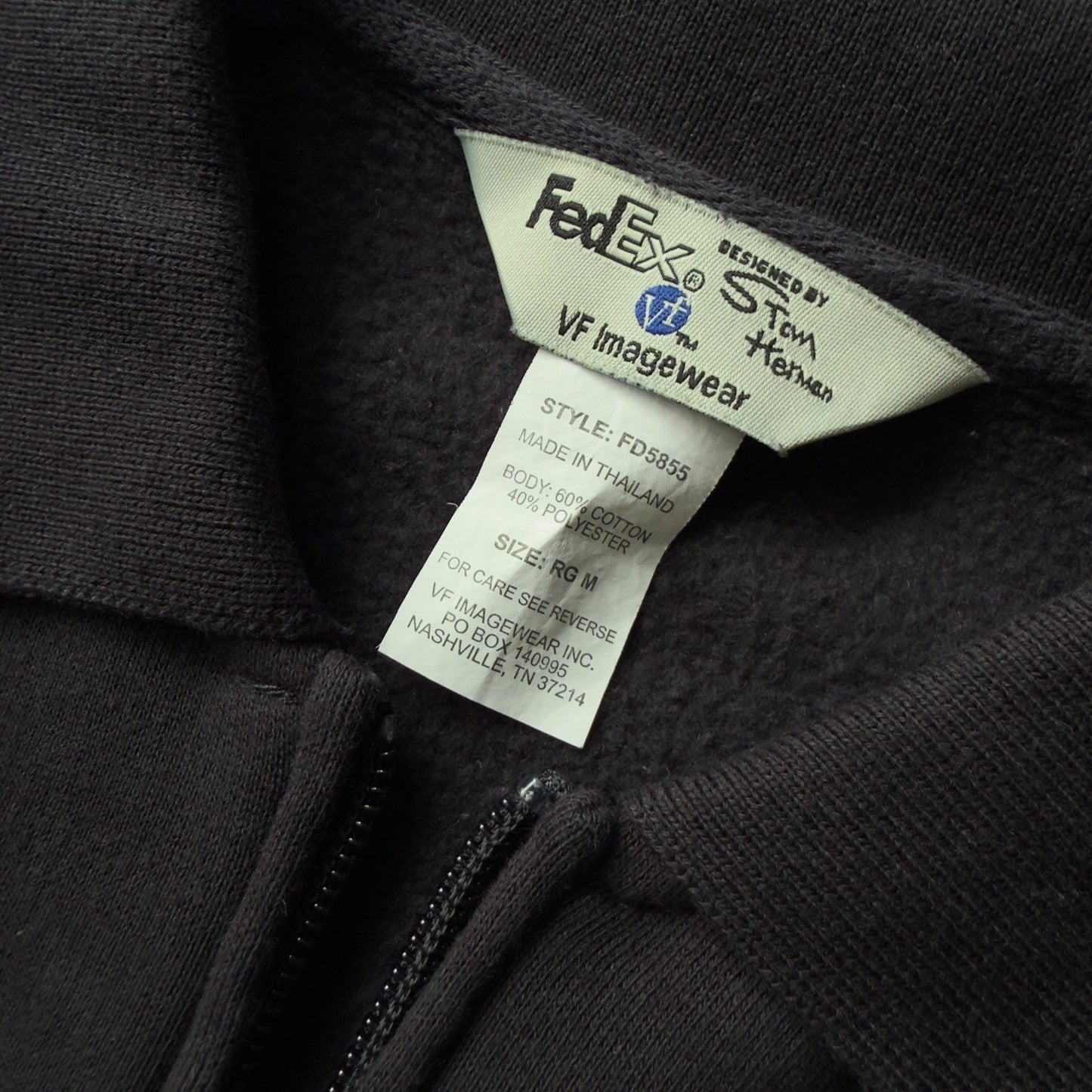 【USED】FeDex Haif Zip Sweat Polo
