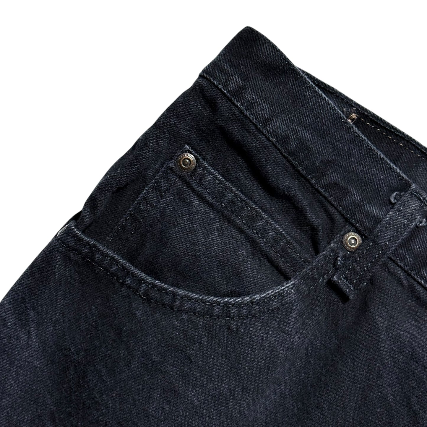 【USED】Wrangler 5 Pocket Black Denim Pants 38×32