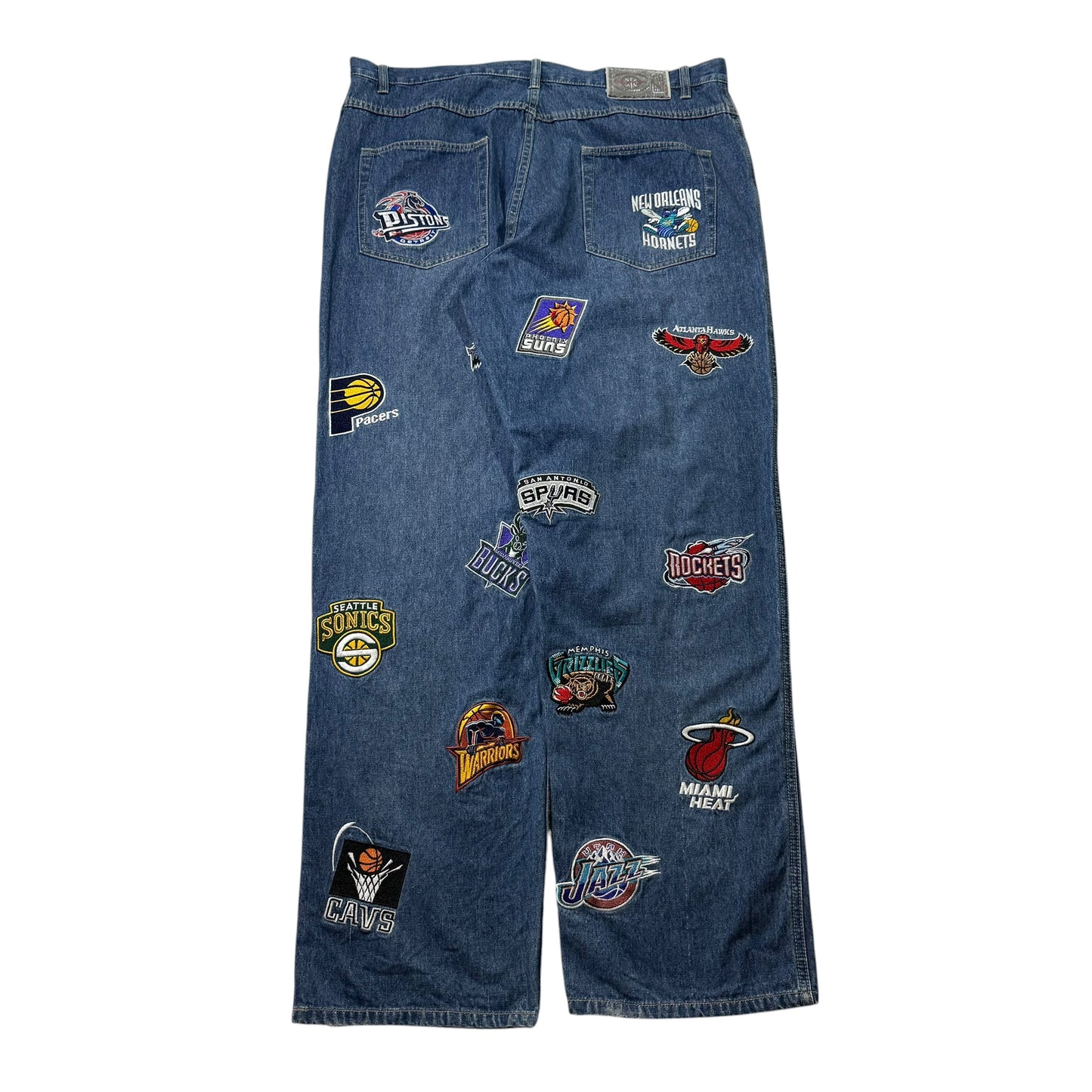 【USED】UNK NBA Logo Patch Baggy Jeans