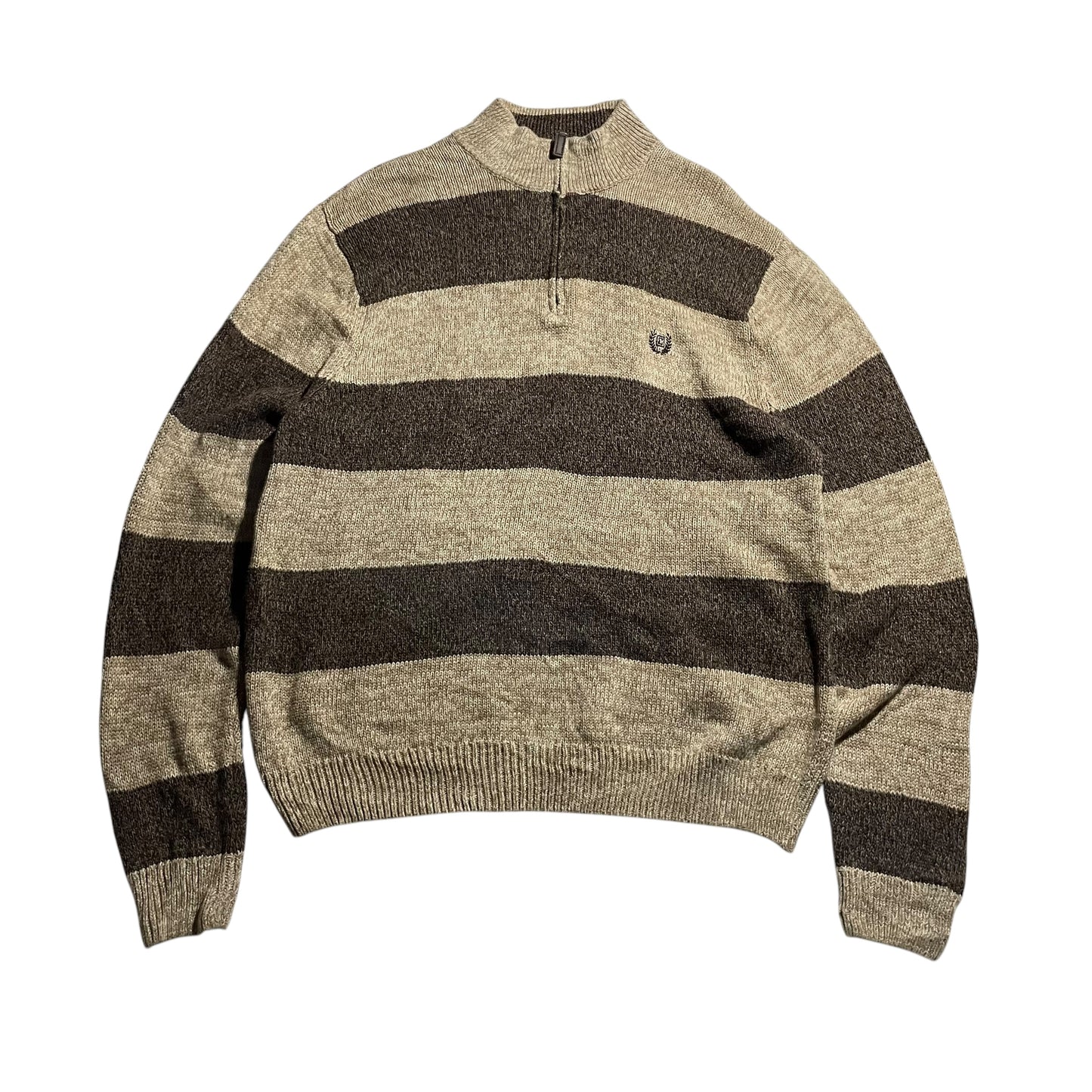 【USED】Chaps Half Zip Border Sweater