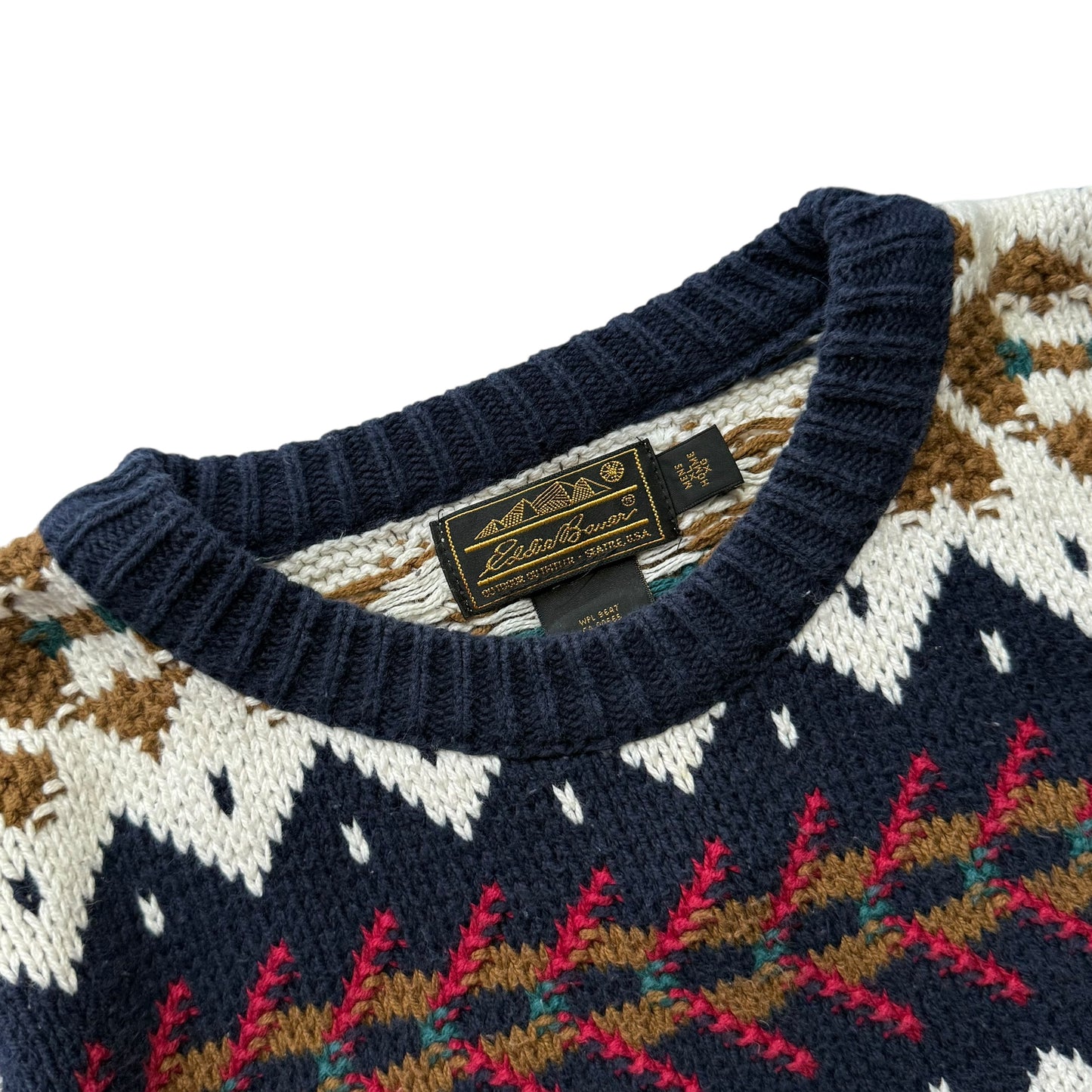 【USED】Eddie Bauer Made in USA Cotton Sweater