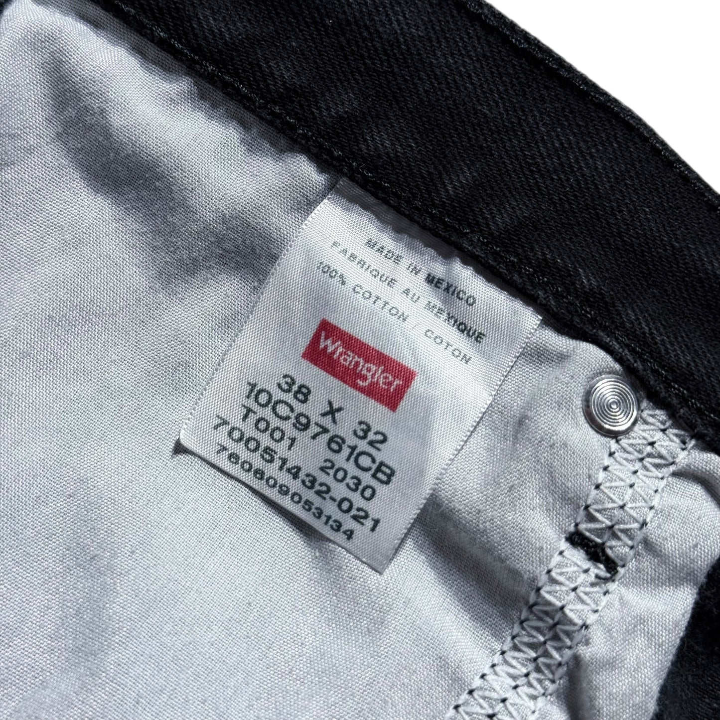 【USED】Wrangler 5 Pocket Black Denim Pants 38×32
