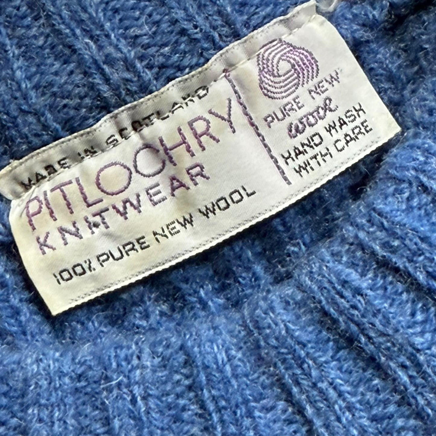 【USED】Pitrochry Crewneck  Wool Sweater Made in Scotland