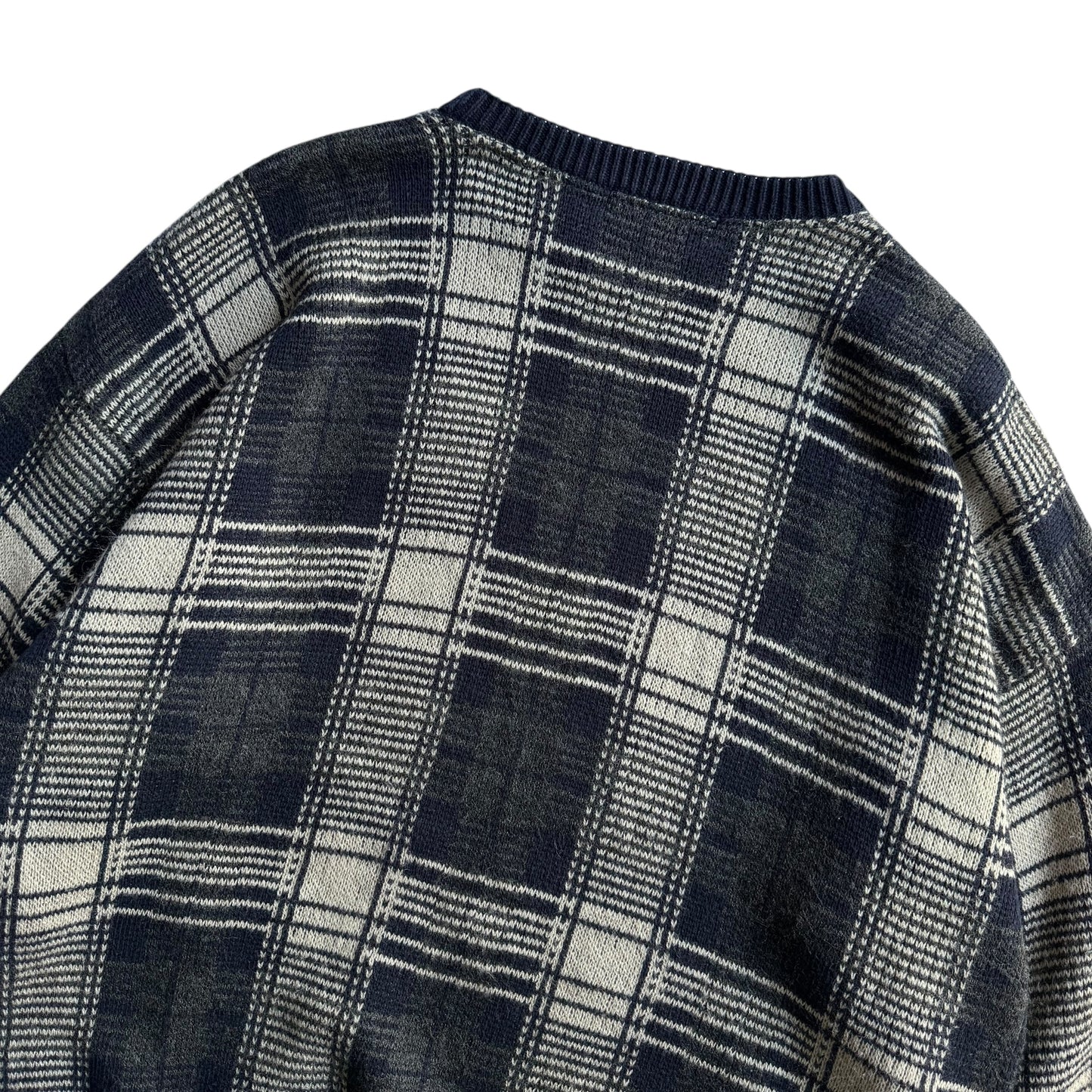 【USED】Van Heusen Check Pattern Crewneck Sweater
