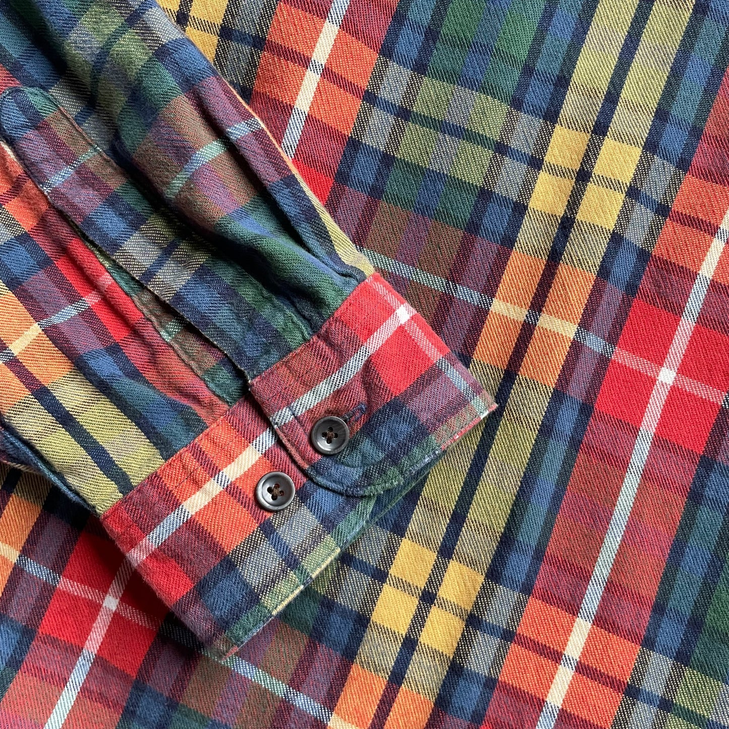 L.L. Bean Multicolor Check L/SL Cotton BD Shirt