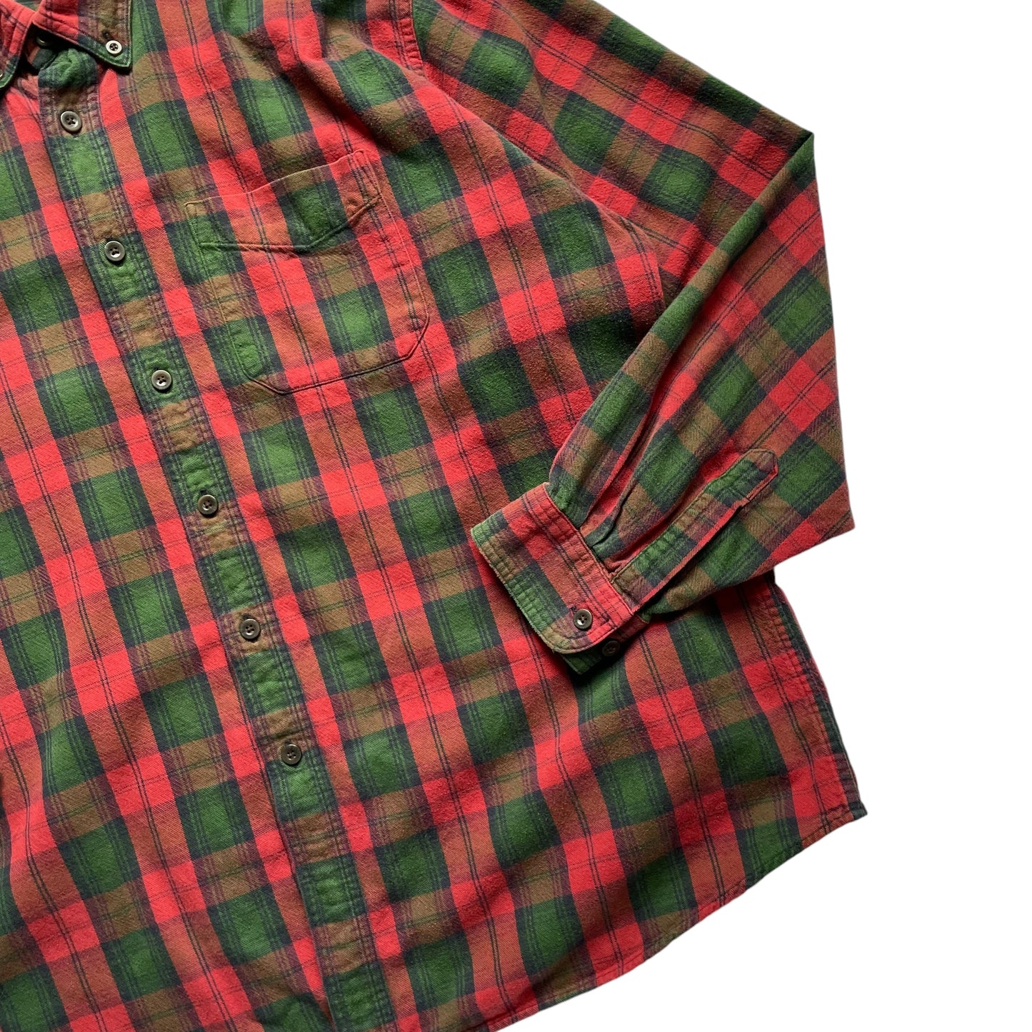 L.L. Bean Cotton Check L/SL Flannel BD Shirt