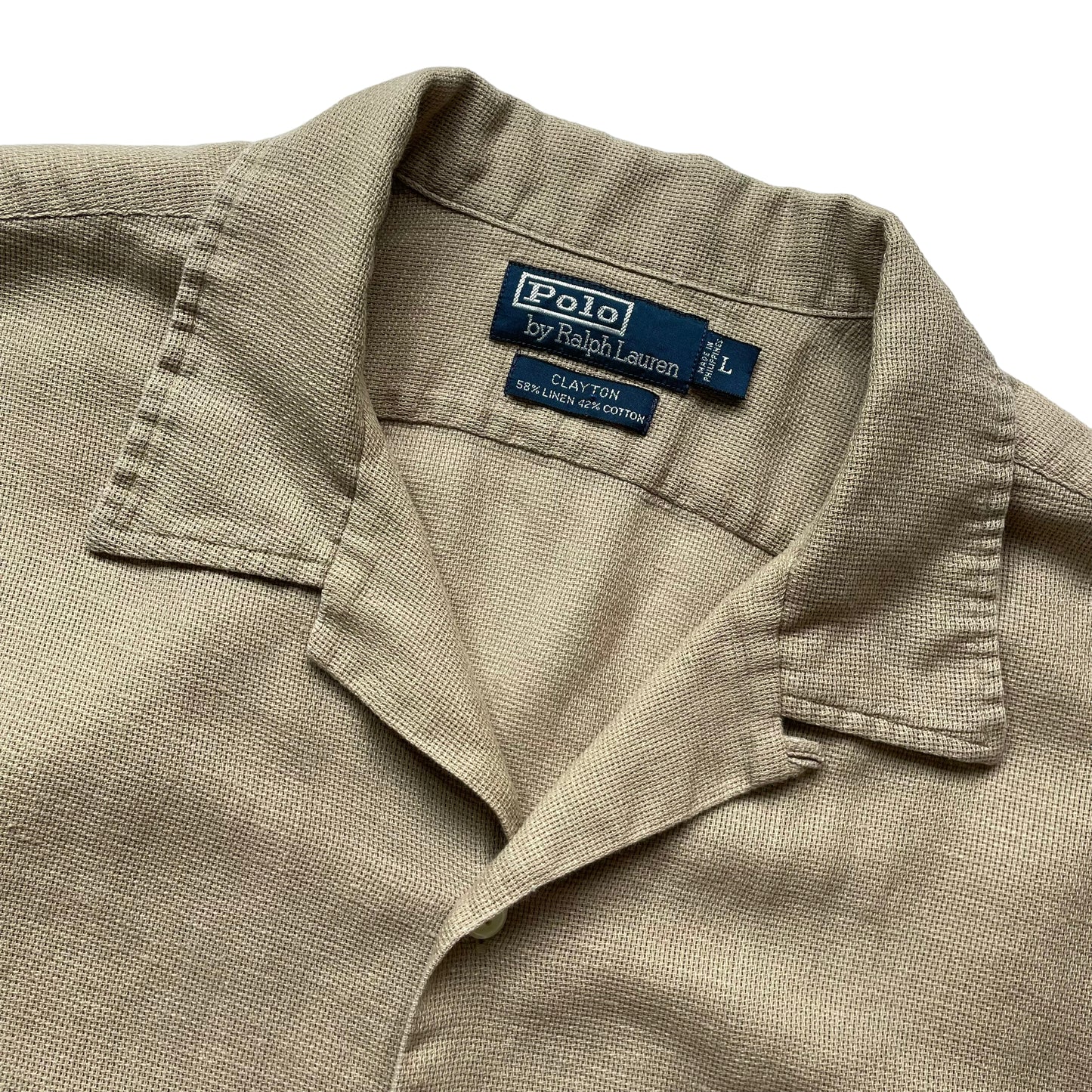 Polo by Ralph Lauren S/SL Open Collar Linen Shirt "Clayton