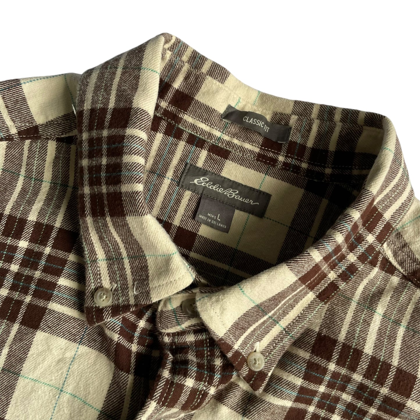 Eddie Bauer Check L/SL Cotton BD Shirt