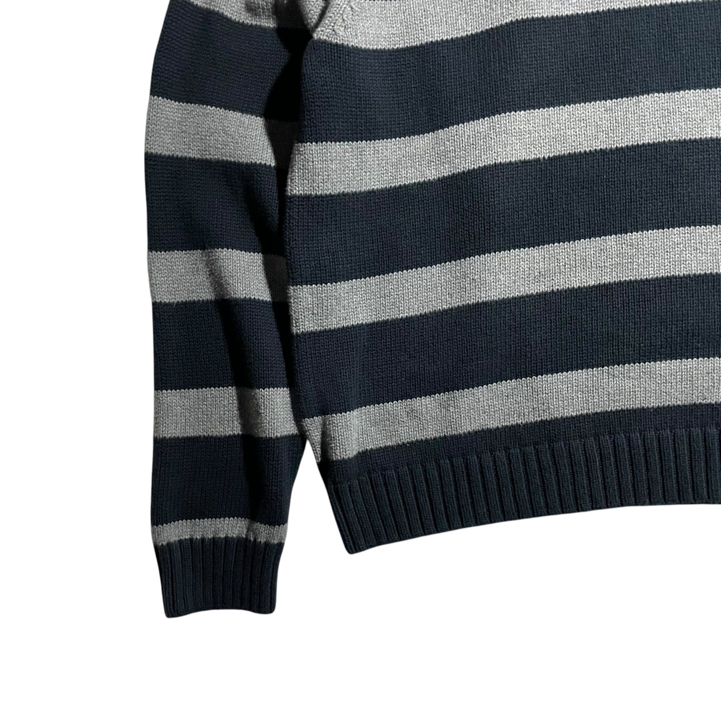 【USED】Chaps Half Zip Border Sweater