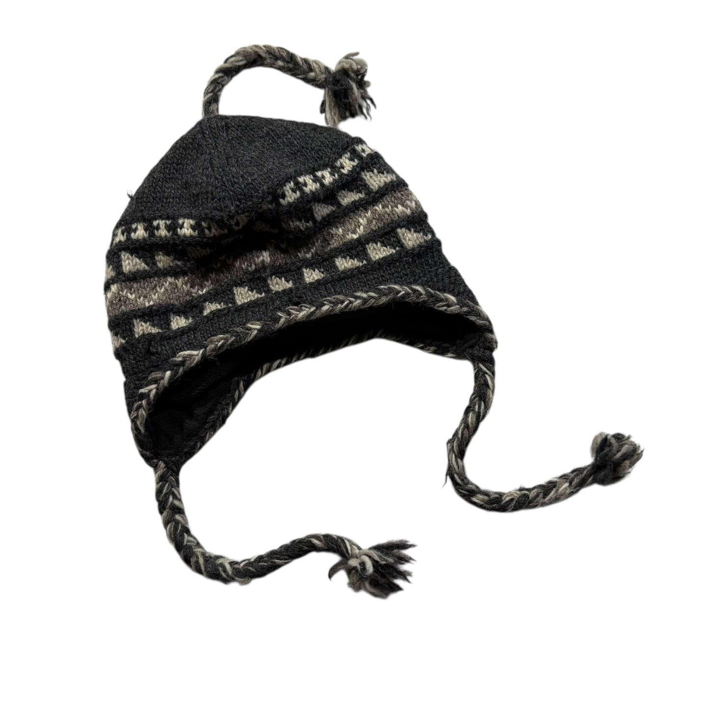 【USED】Everest Designs Ear Flap Hand Knit Sherpa Hat