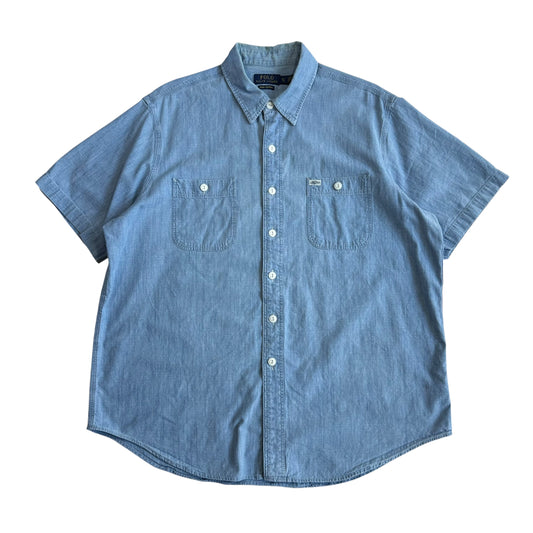 【USED】POLO RALPH LAUREN S/SL DENIM SHIRT XLサイズ