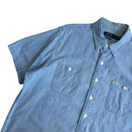【USED】POLO RALPH LAUREN S/SL DENIM SHIRT XLサイズ